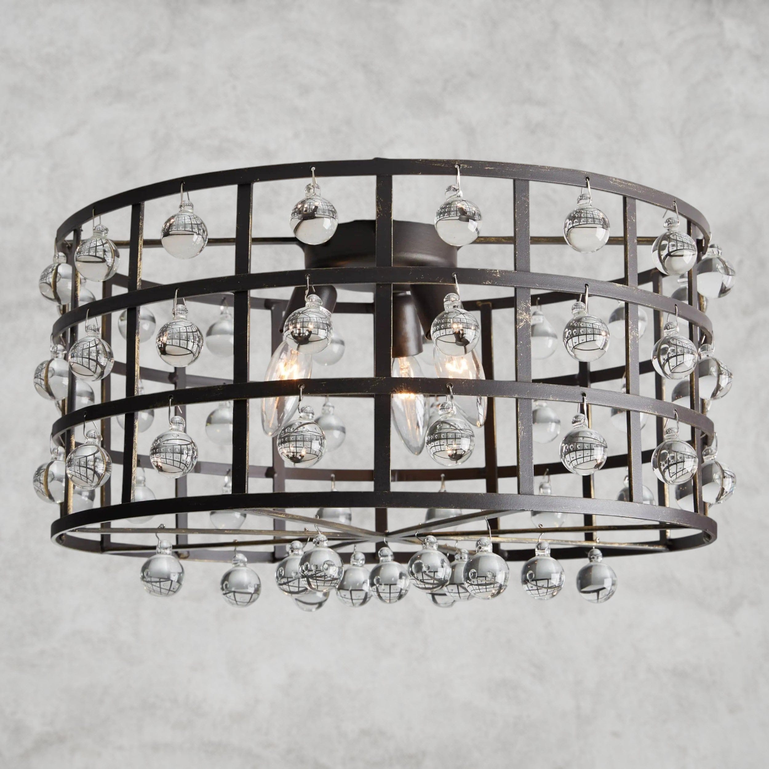 La Cage Flush Mount in Bronze