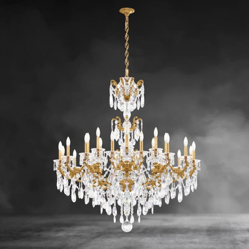 Heirloom Gold / Clear Heritage Crystal La Scala Chandelier 46
