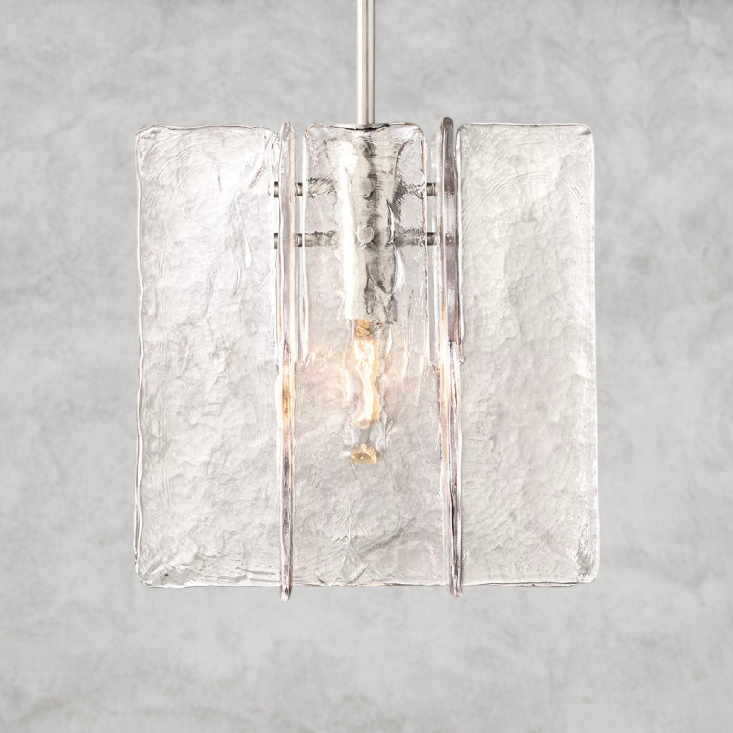 Nickle Lattice Clear Glass Pendant