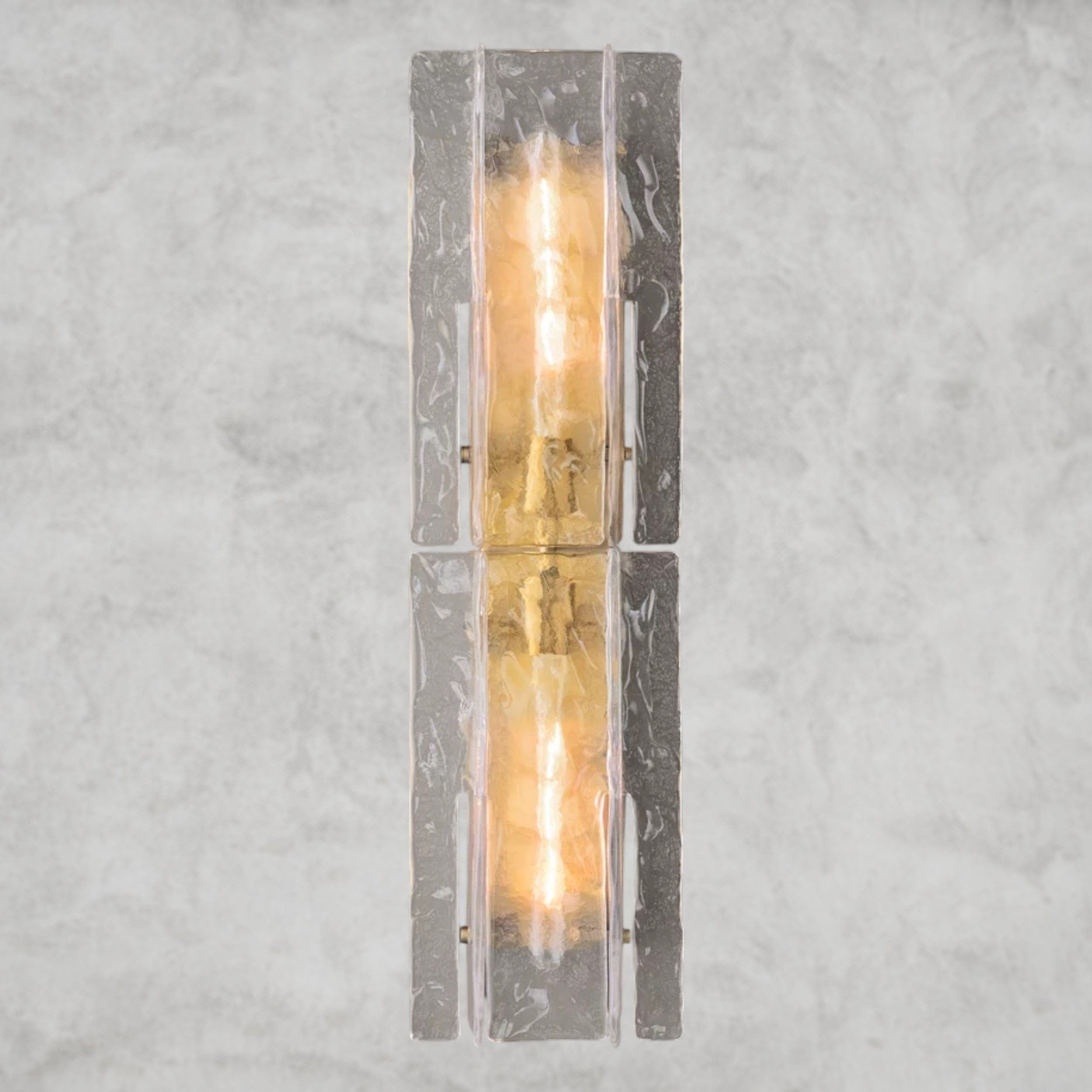 Lattice Clear Glass Sconce 15