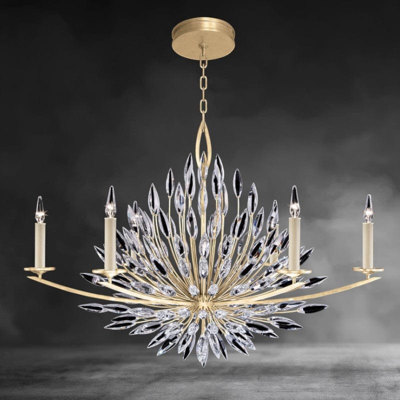 35'' H X 48'' W Lily Buds Candle Chandelier