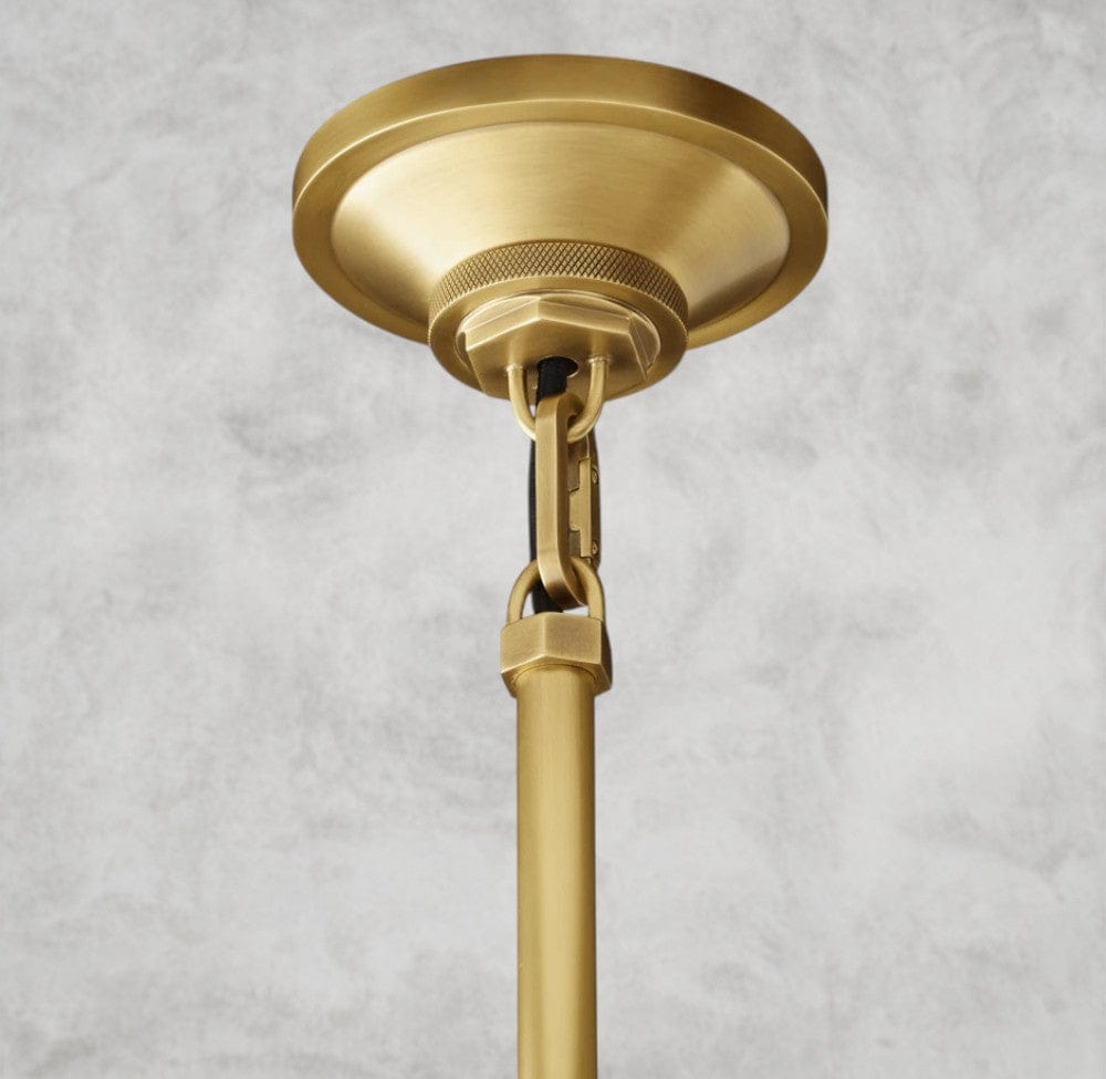 MACHINIST MILK GLASS CLOCHE PENDANT 10