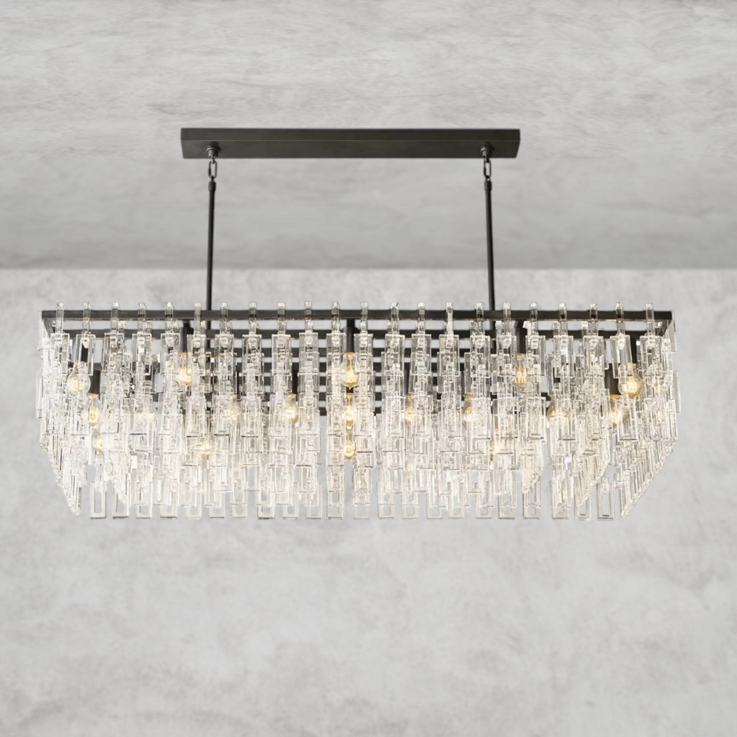Bronze Marignan Rectangular Chandelier 60