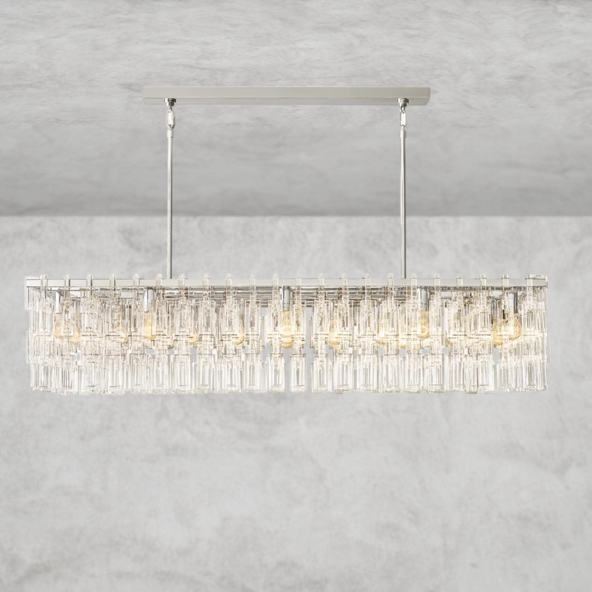 Nickle Marignan Rectangular Chandelier 60