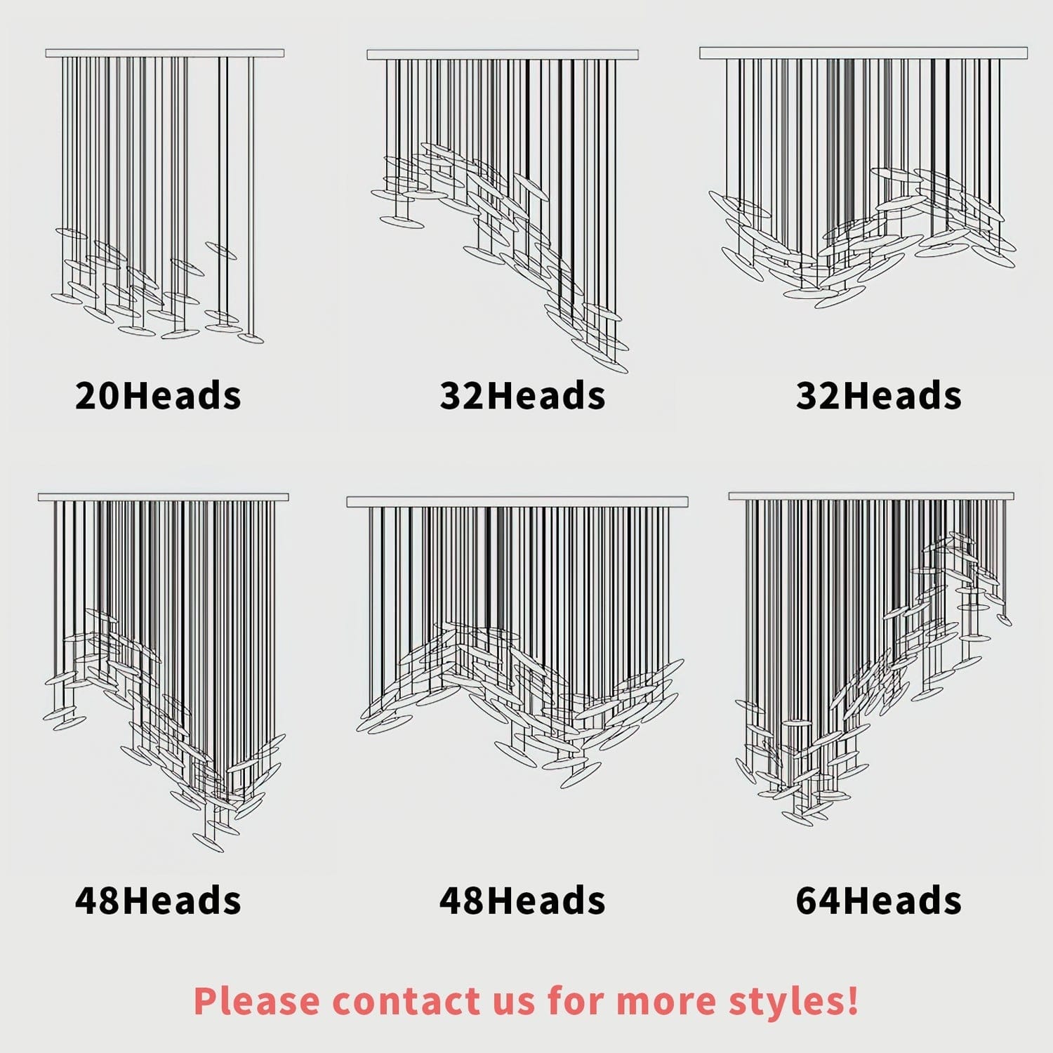 Support Customized Drawings / Clear & Gold Moonlight Whispers Chandelier