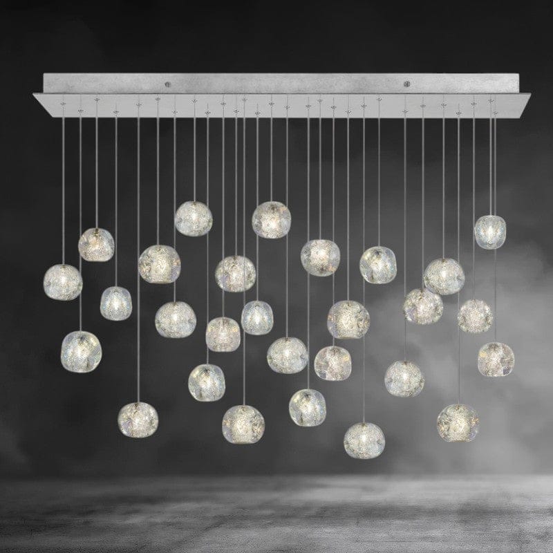 28 - Light / Nickel Natural Inspirations 15 - Light Long Chandelier