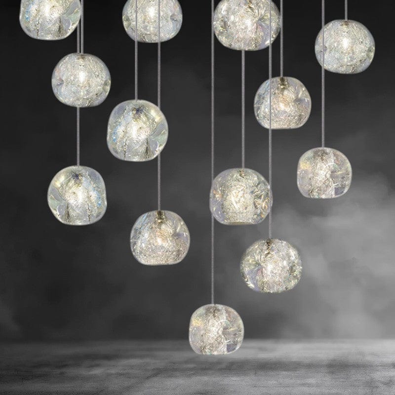 Nature-inspired round crystal Chandelier