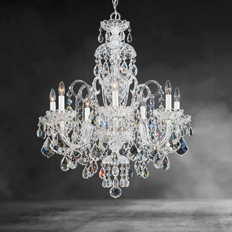 Silver / Clear Heritage Crystal Olde World Chandelier 25"