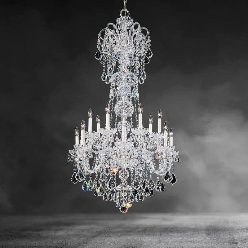 Silver / Clear Heritage Crystal Olde World Chandelier 32"