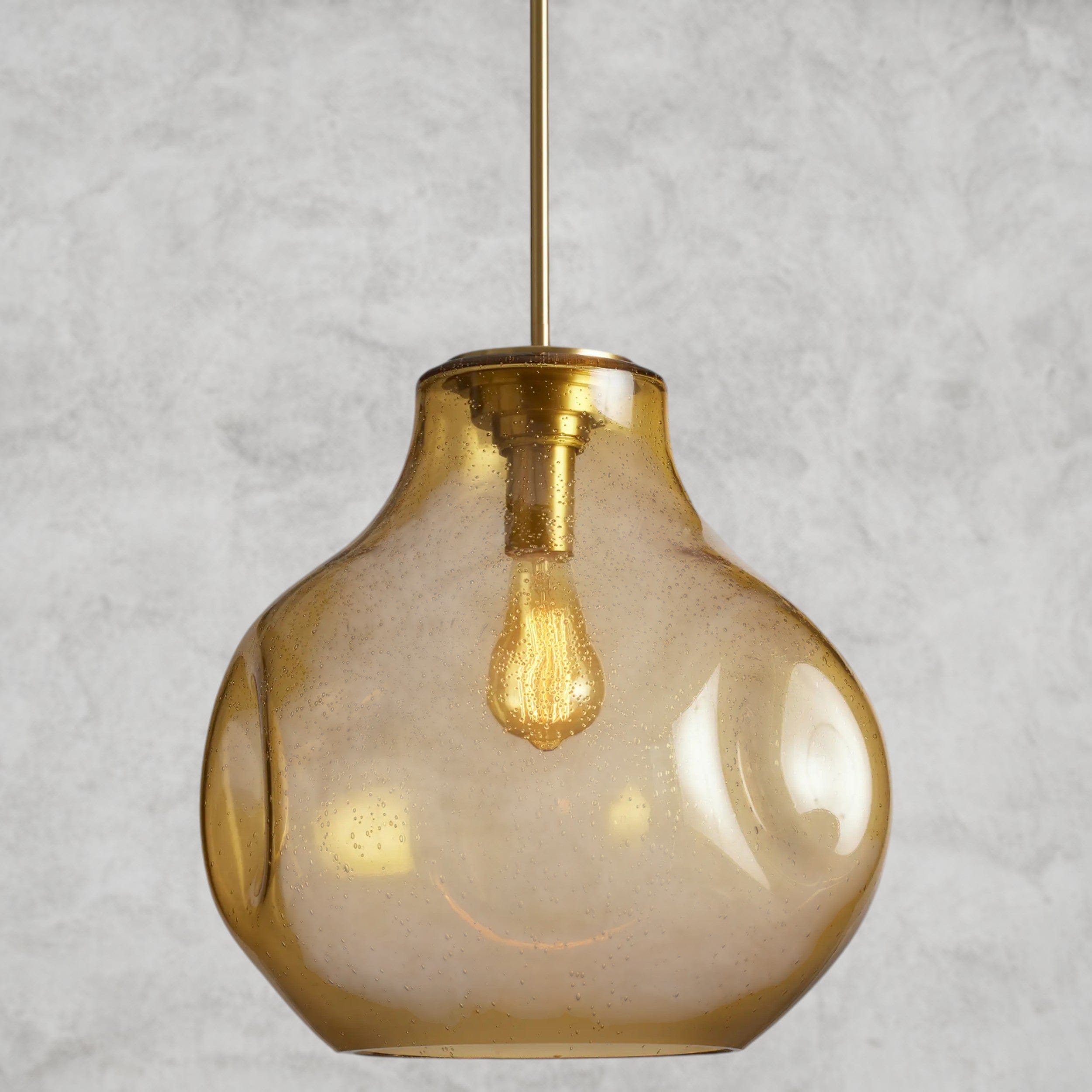 16" / Amber Organic Pendant 8", 12", 16"