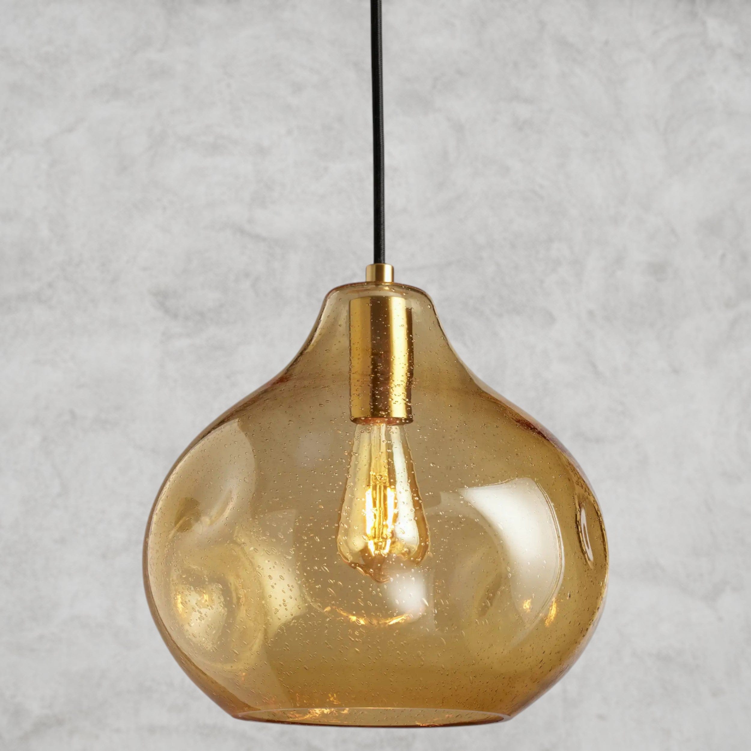 12" / Amber Organic Pendant 8", 12", 16"