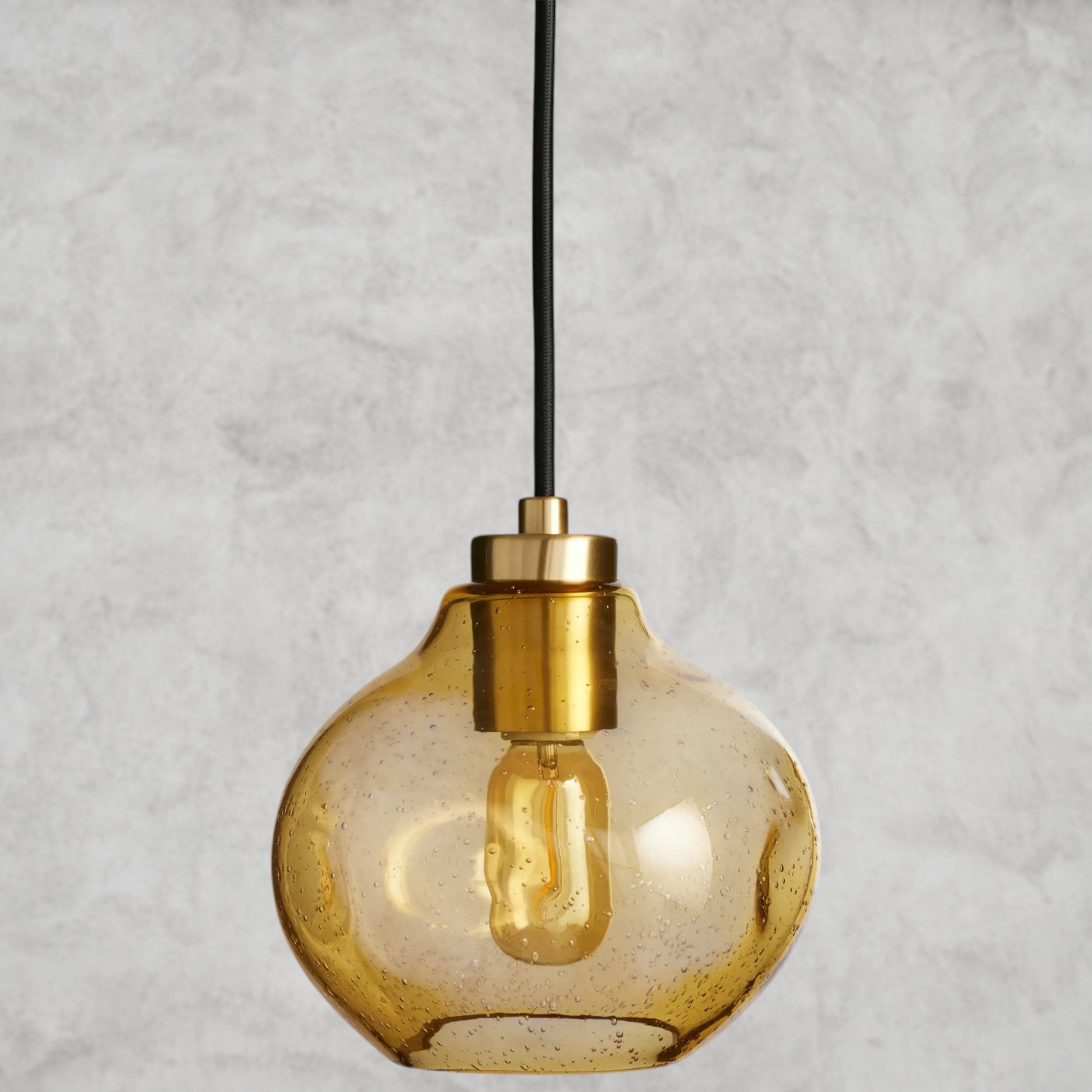 8" / Amber Organic Pendant 8", 12", 16"