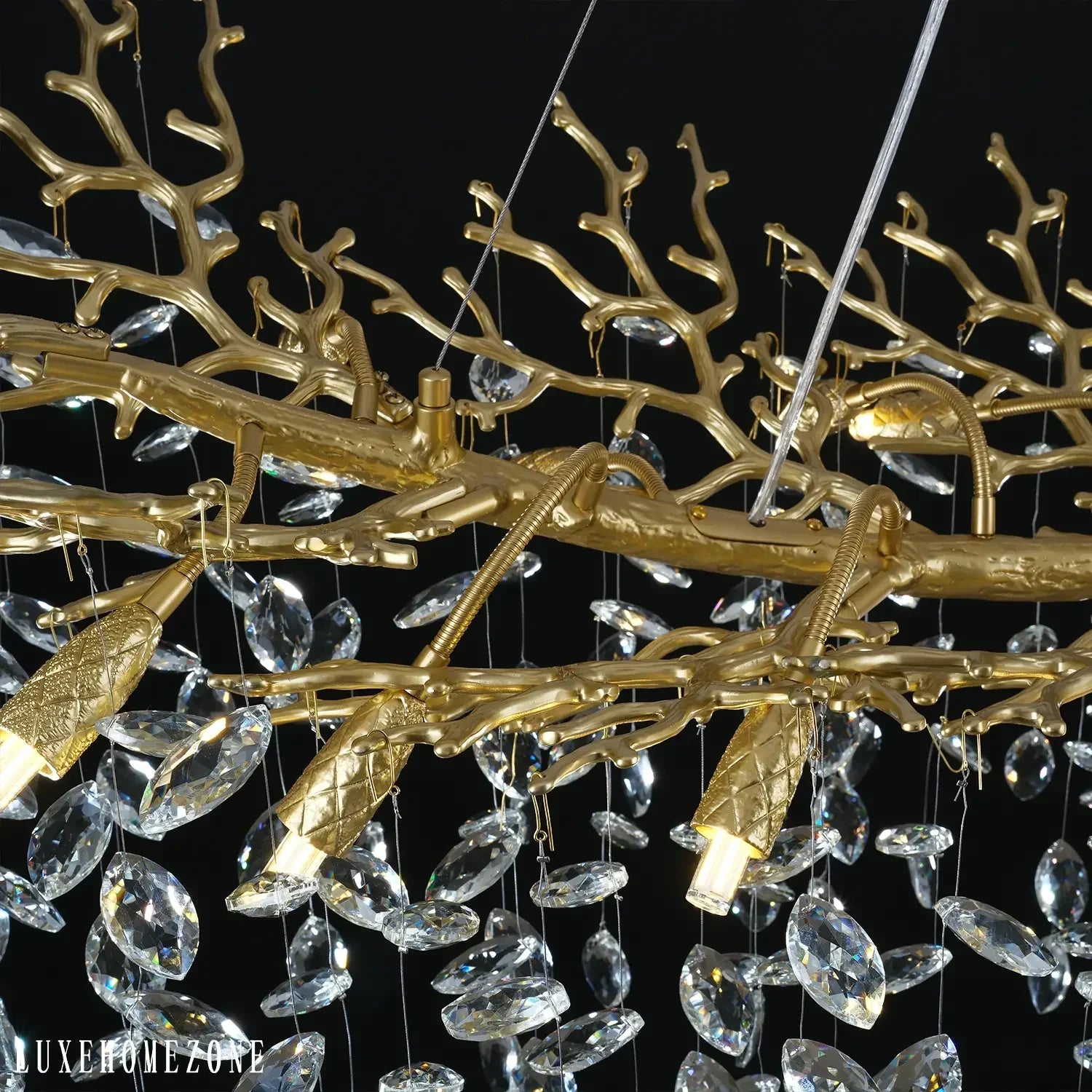 Solara Rectangular Tree Branch Chandelier 55" 72" Tree Branch