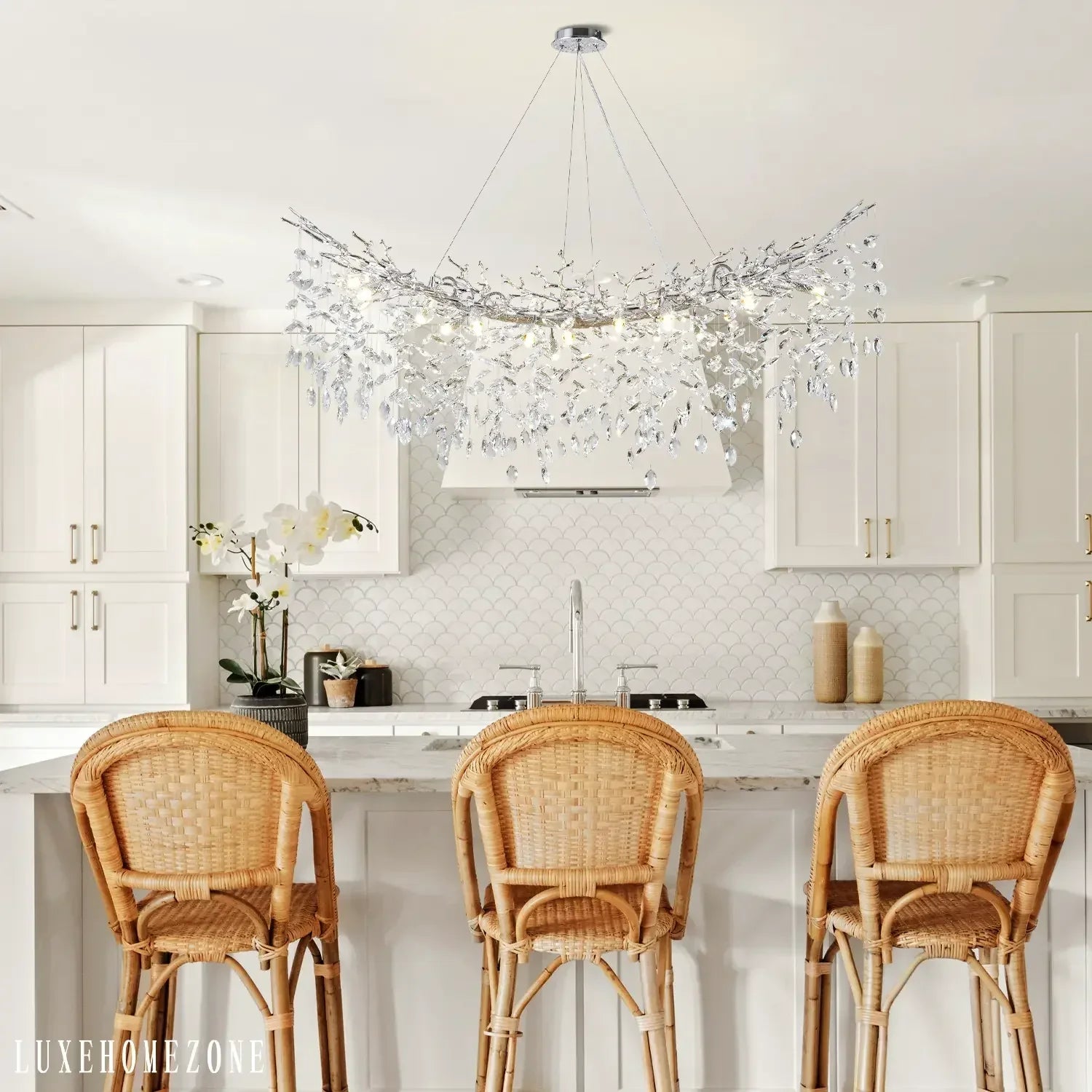 Solara Rectangular Tree Branch Chandelier 55" 72" Tree Branch