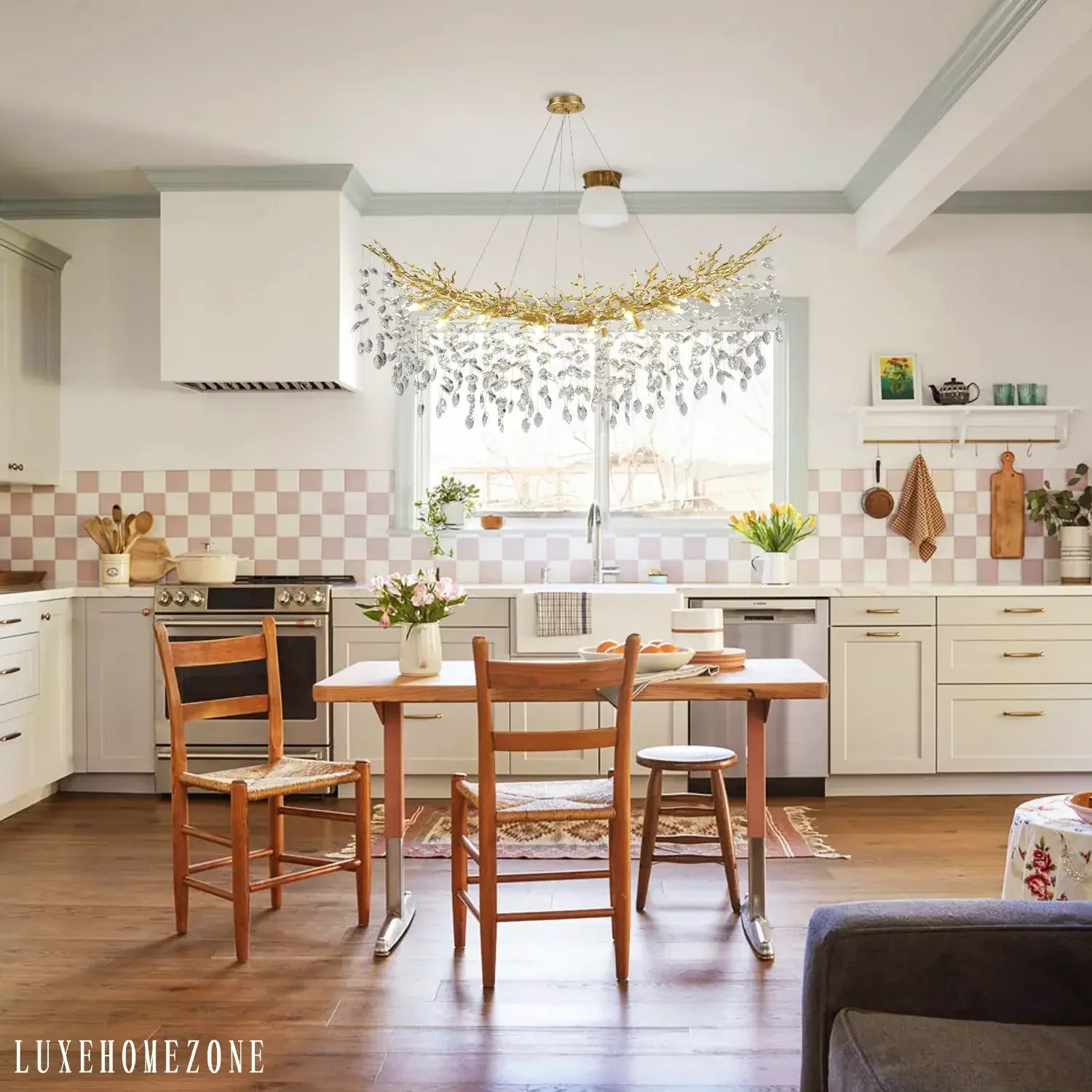 Solara Rectangular Tree Branch Chandelier 55" 72" Tree Branch