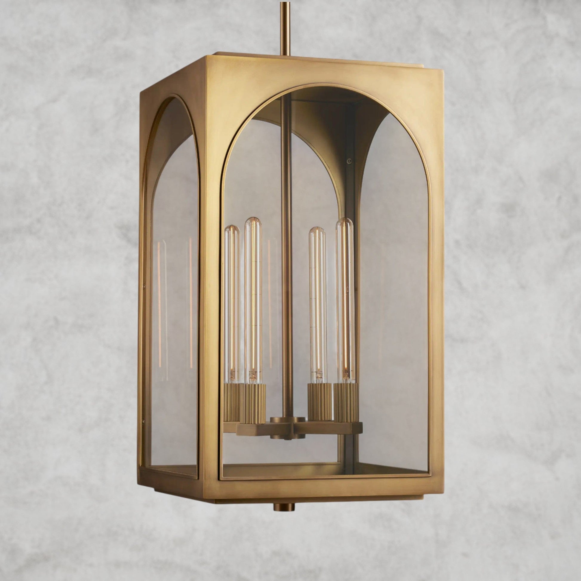 Brass Palladian Outdoor Pendant 28"