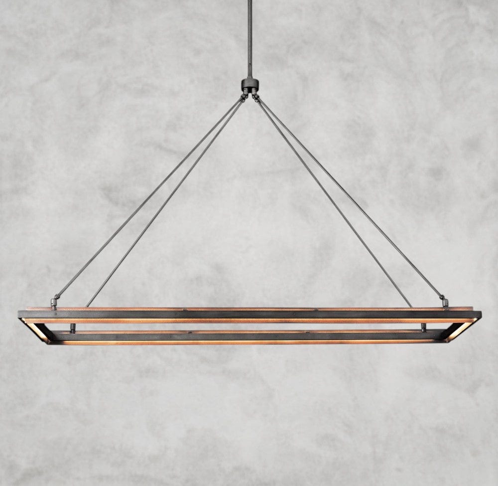 62" Peralta Rectangular Chandelier 48", 62"