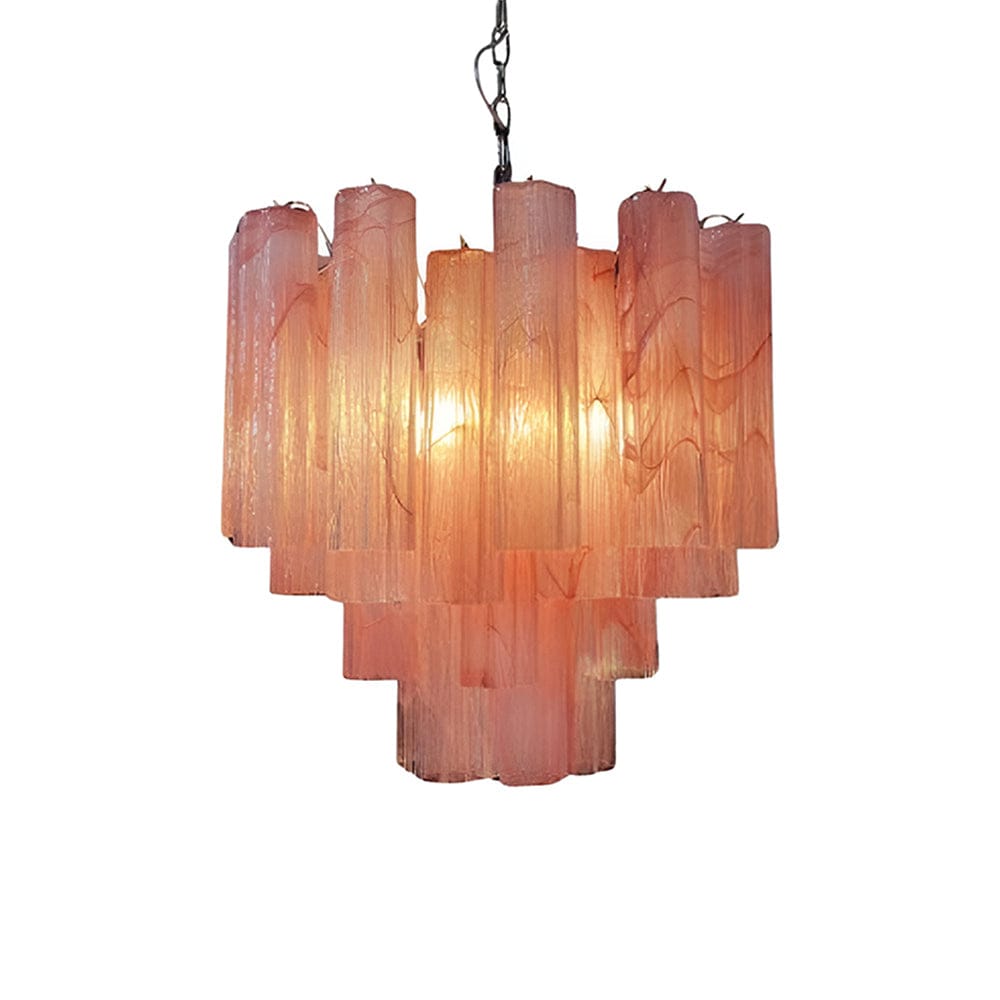 Dia 22.8″(58cm) x H 23.6″(60cm) / Pink Pink Murano Glass Tronchi Chandelier