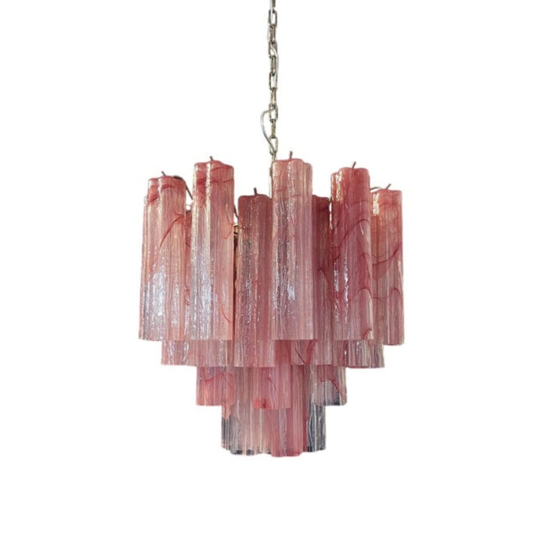 Dia 22.8″(58cm) x H 23.6″(60cm) / Pink Pink Murano Glass Tronchi Chandelier