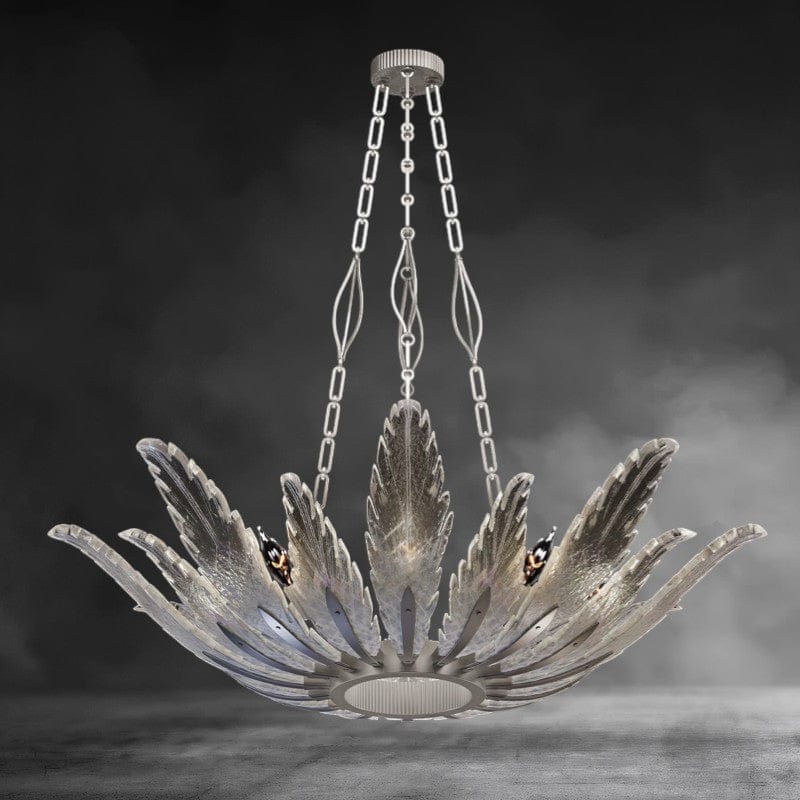 Nickel Plume Chandelier