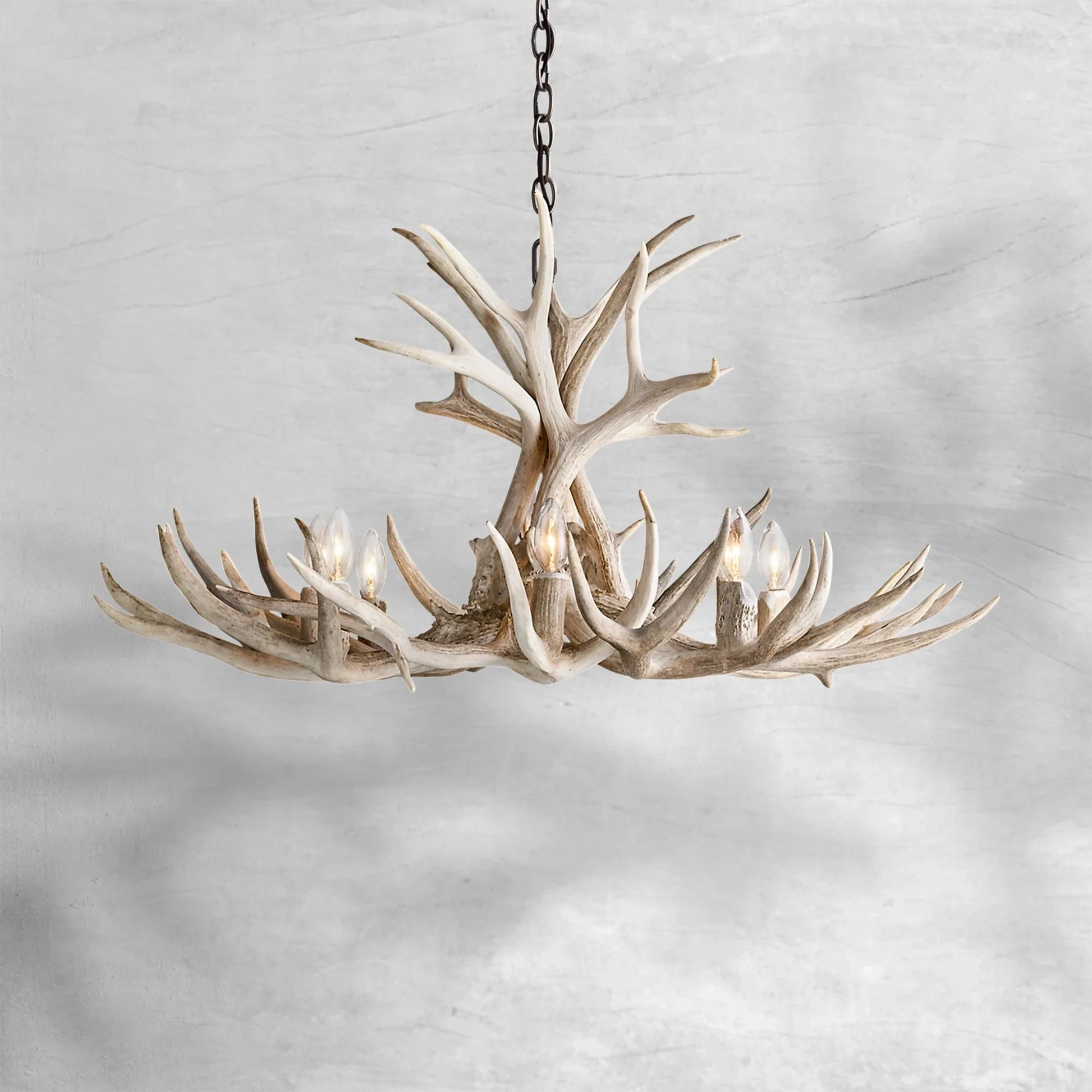 Deer Antler 8-Light Chandelier 36''