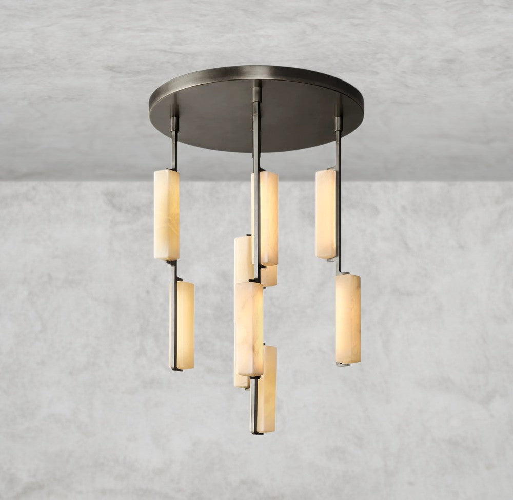 Audubon Alabaster Round Chandelier 24