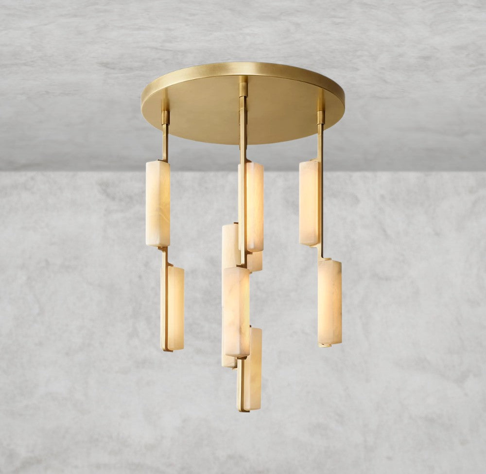 Audubon Alabaster Round Chandelier 24", 40", 56"