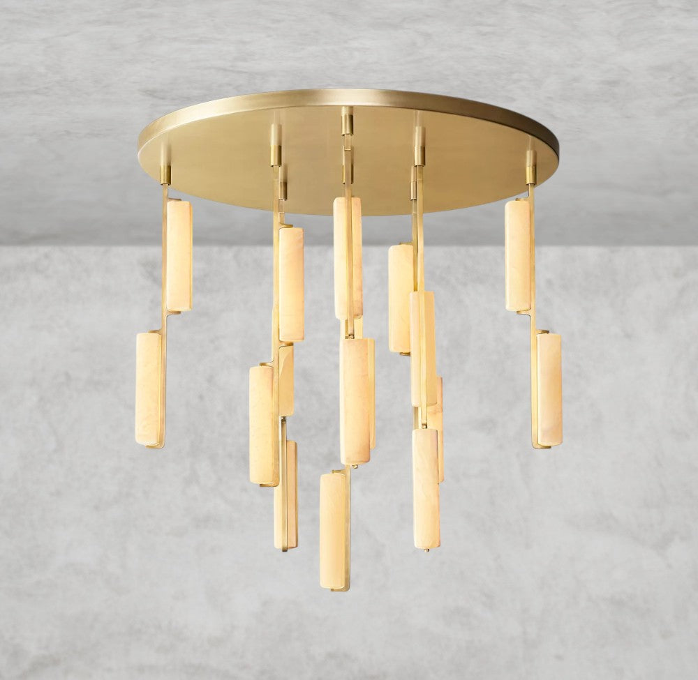 Audubon Alabaster Round Chandelier 24", 40", 56"