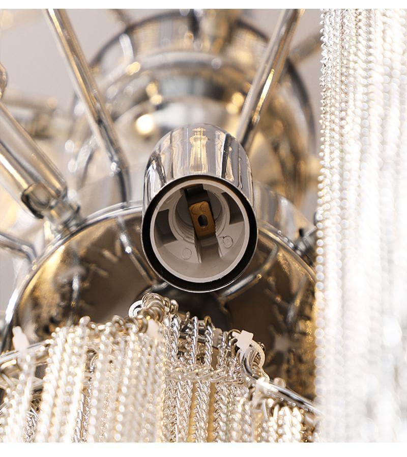 Alana Aluminum Chain Tassel Long Branch Chandelier Light 35