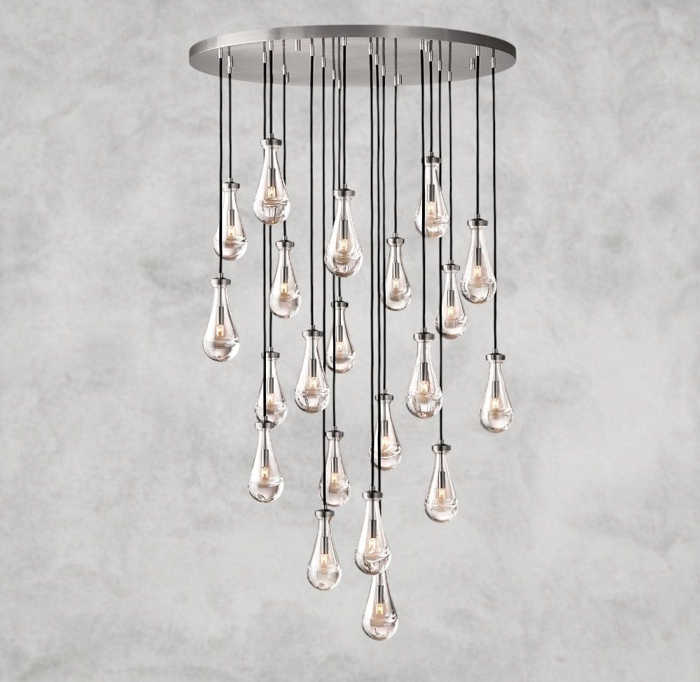 47" / Nickle Rain Round Chandelier 18", 36", 47", 60"