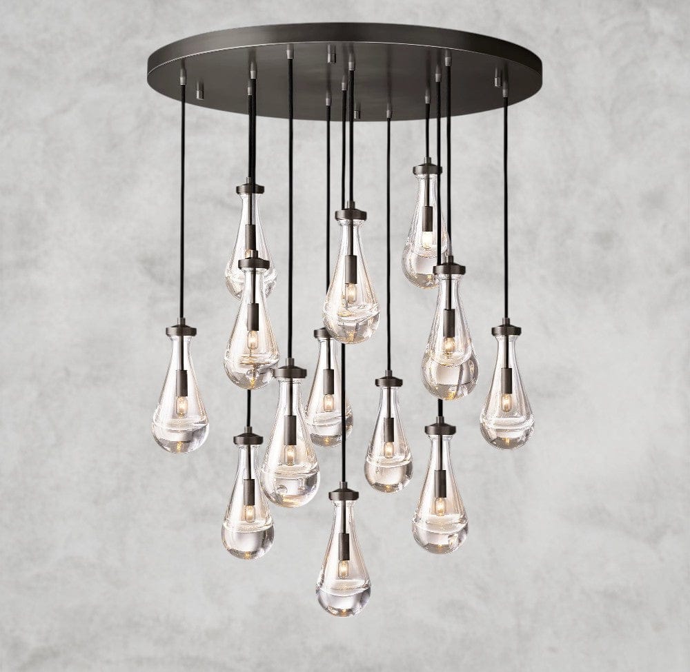 36" / Bronze Rain Round Chandelier 18", 36", 47", 60"