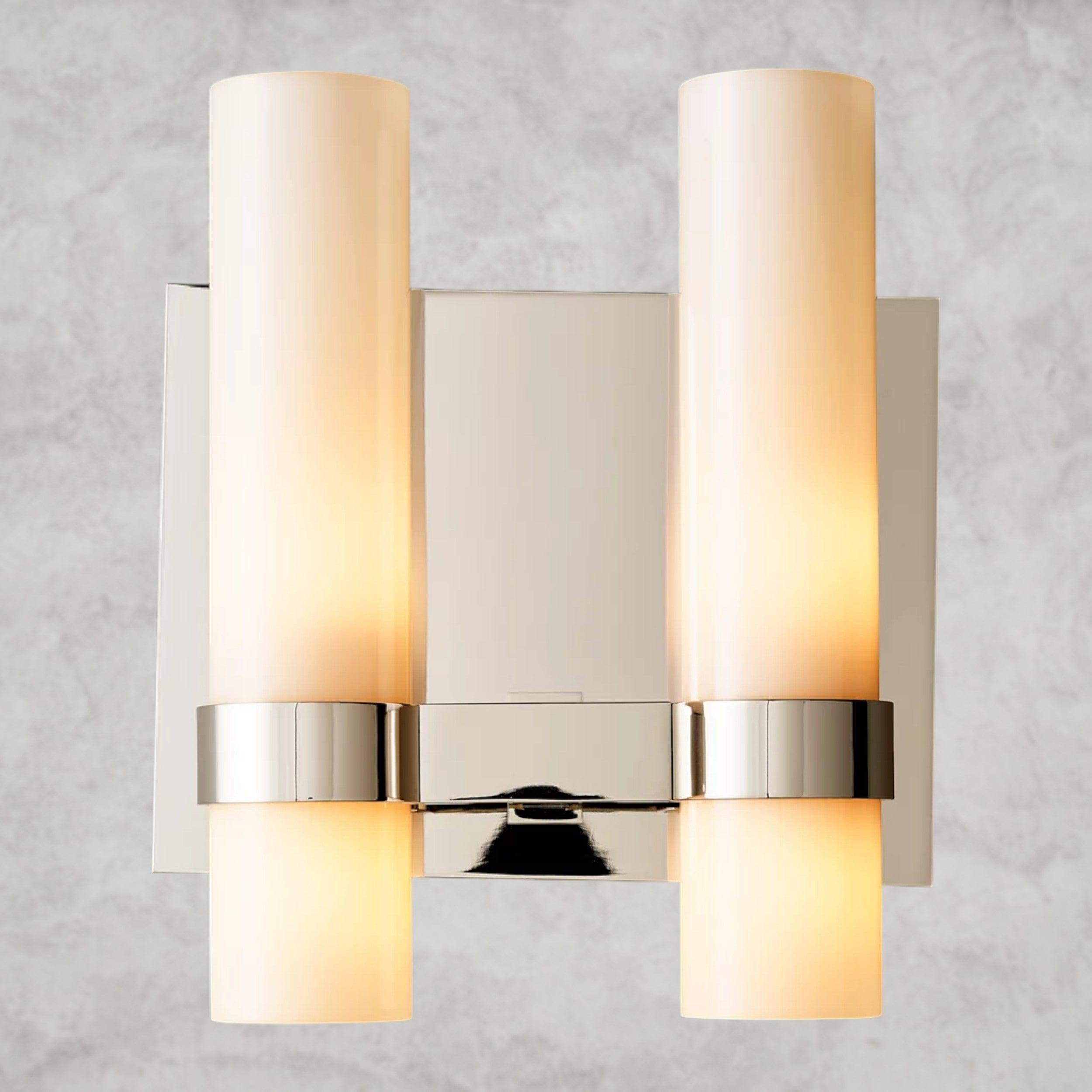 Ravelle Milk Glass Double Sconce