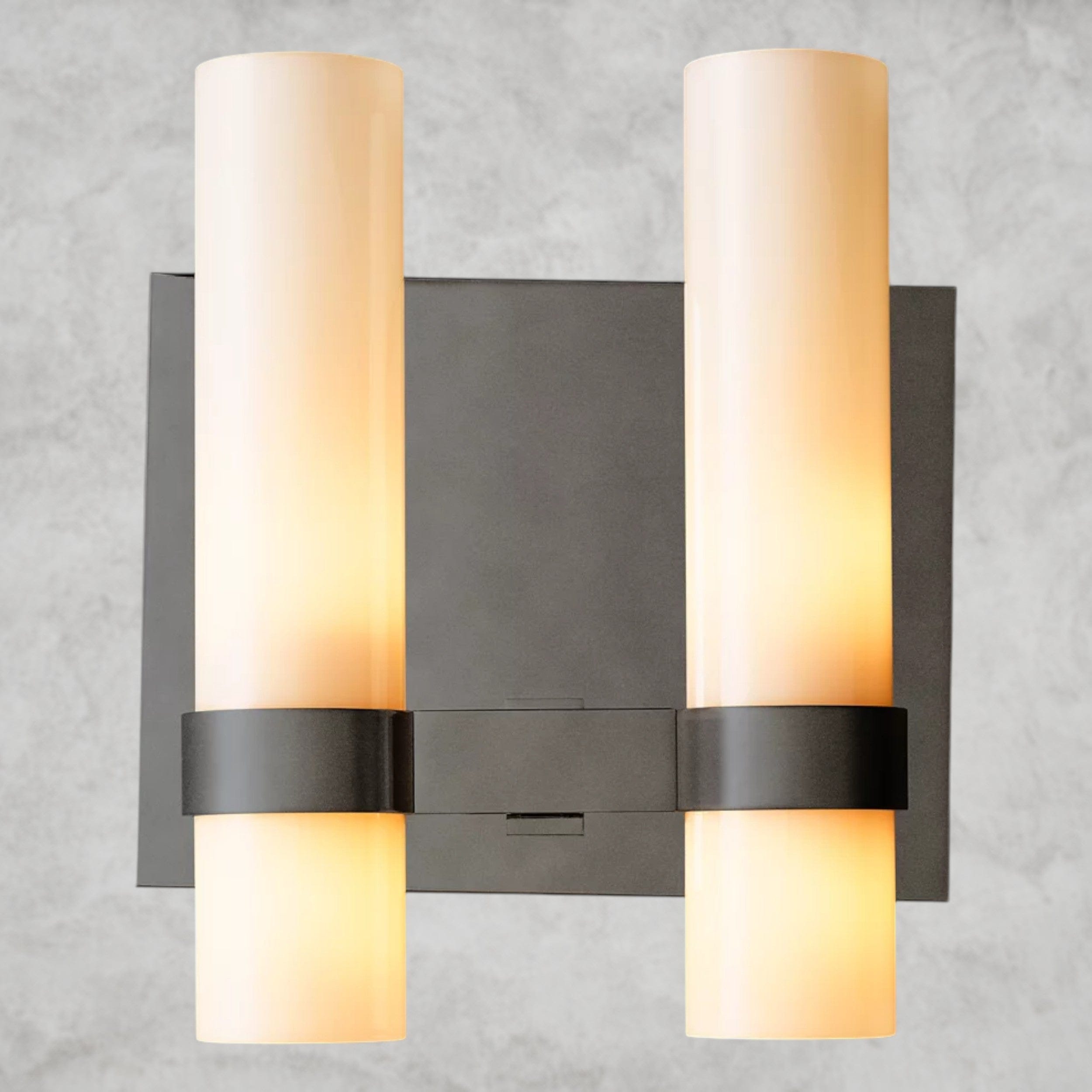 Ravelle Milk Glass Double Sconce