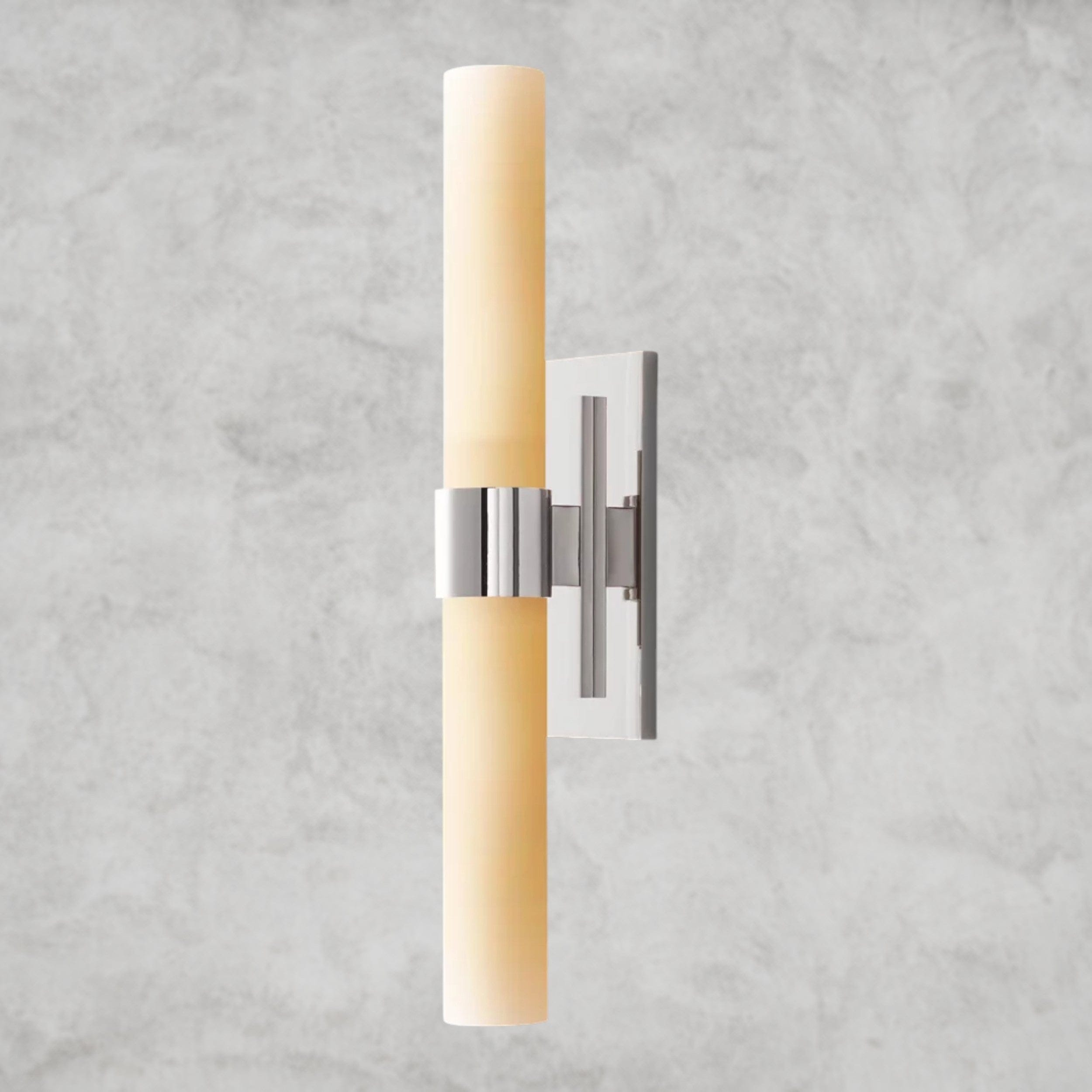 Nickle Ravelle Milk Glass Linear Sconce