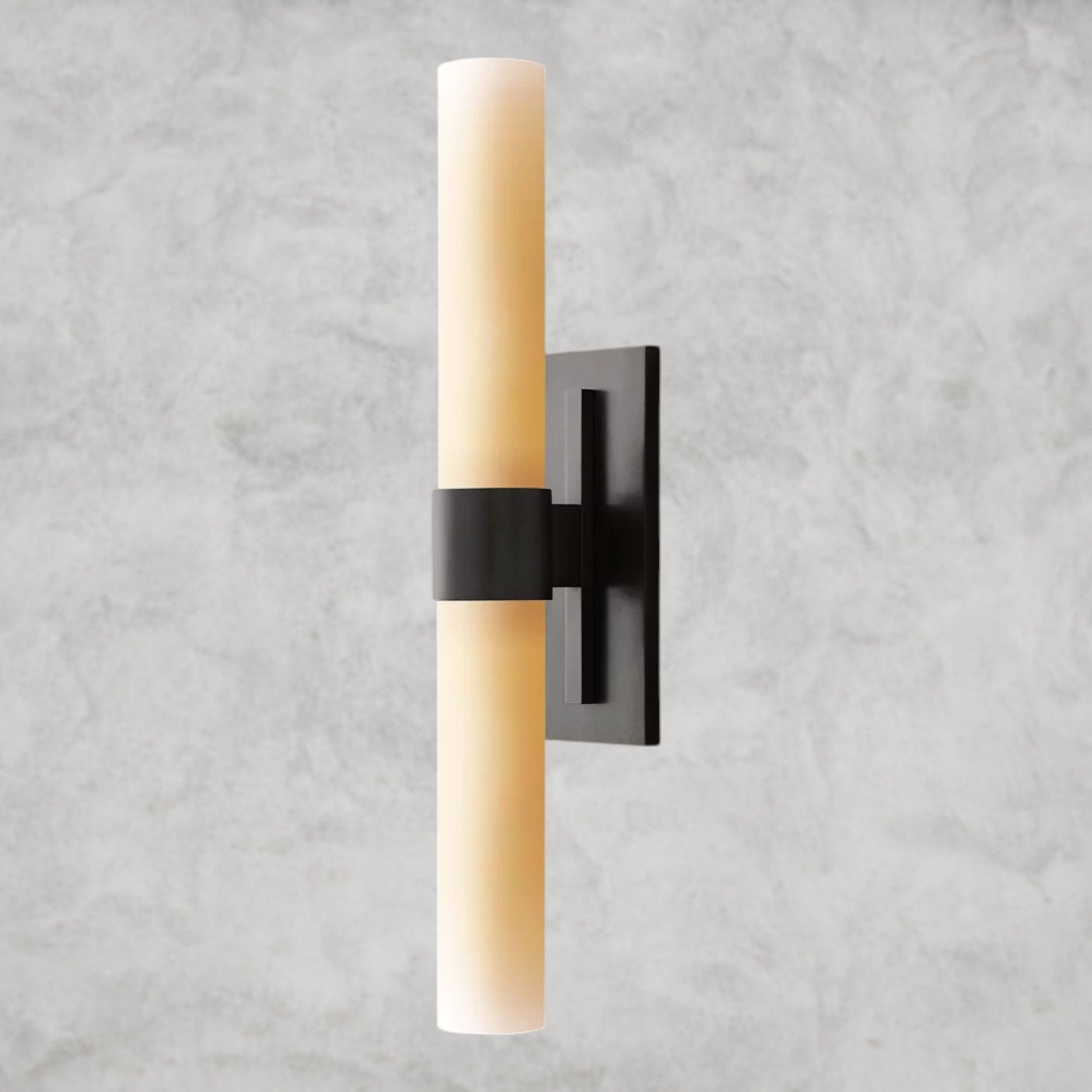 Bronze Ravelle Milk Glass Linear Sconce