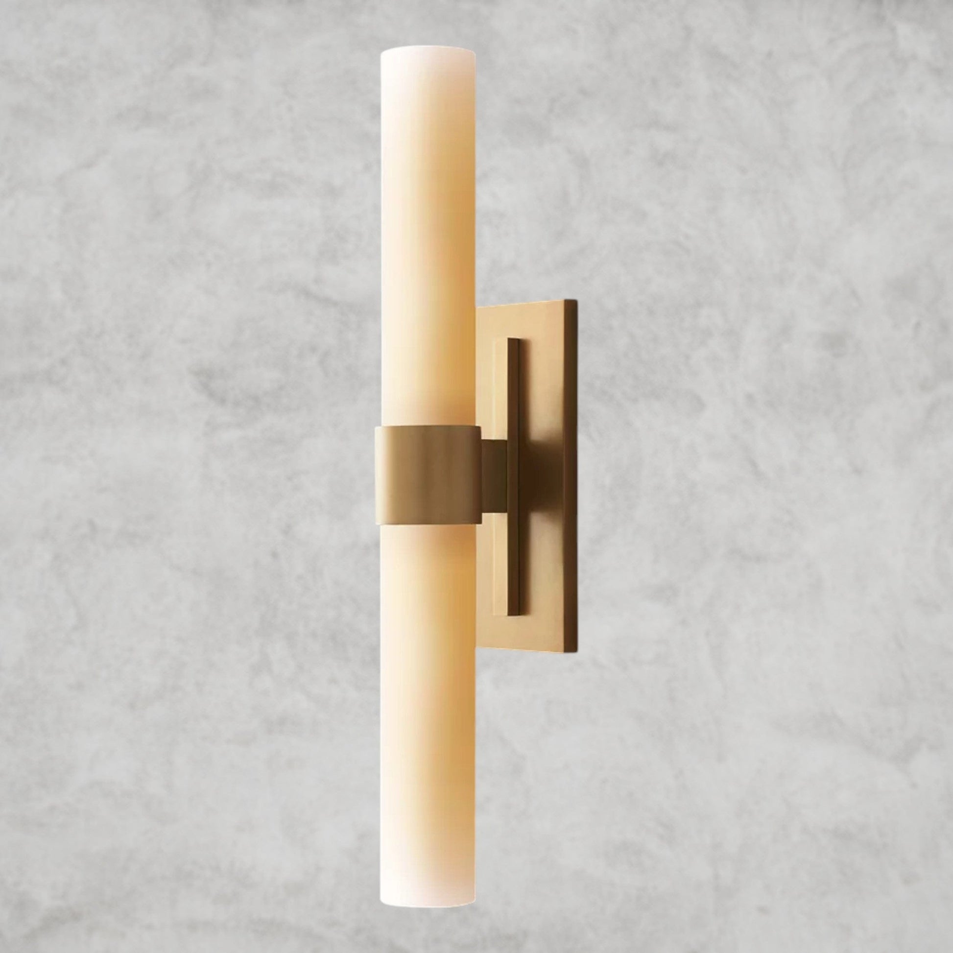 Brass Ravelle Milk Glass Linear Sconce