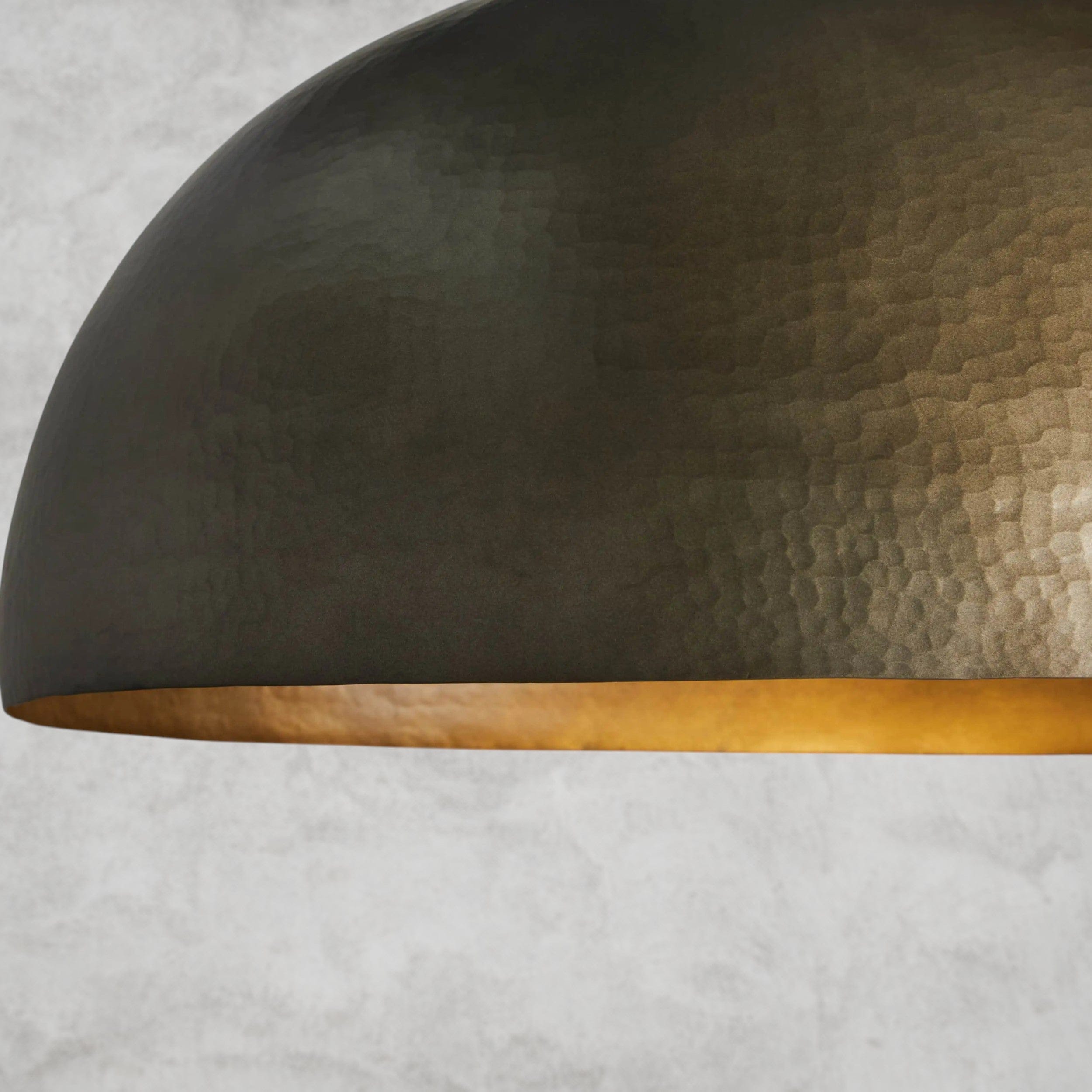 Recycled Metal Dome Pendant 14