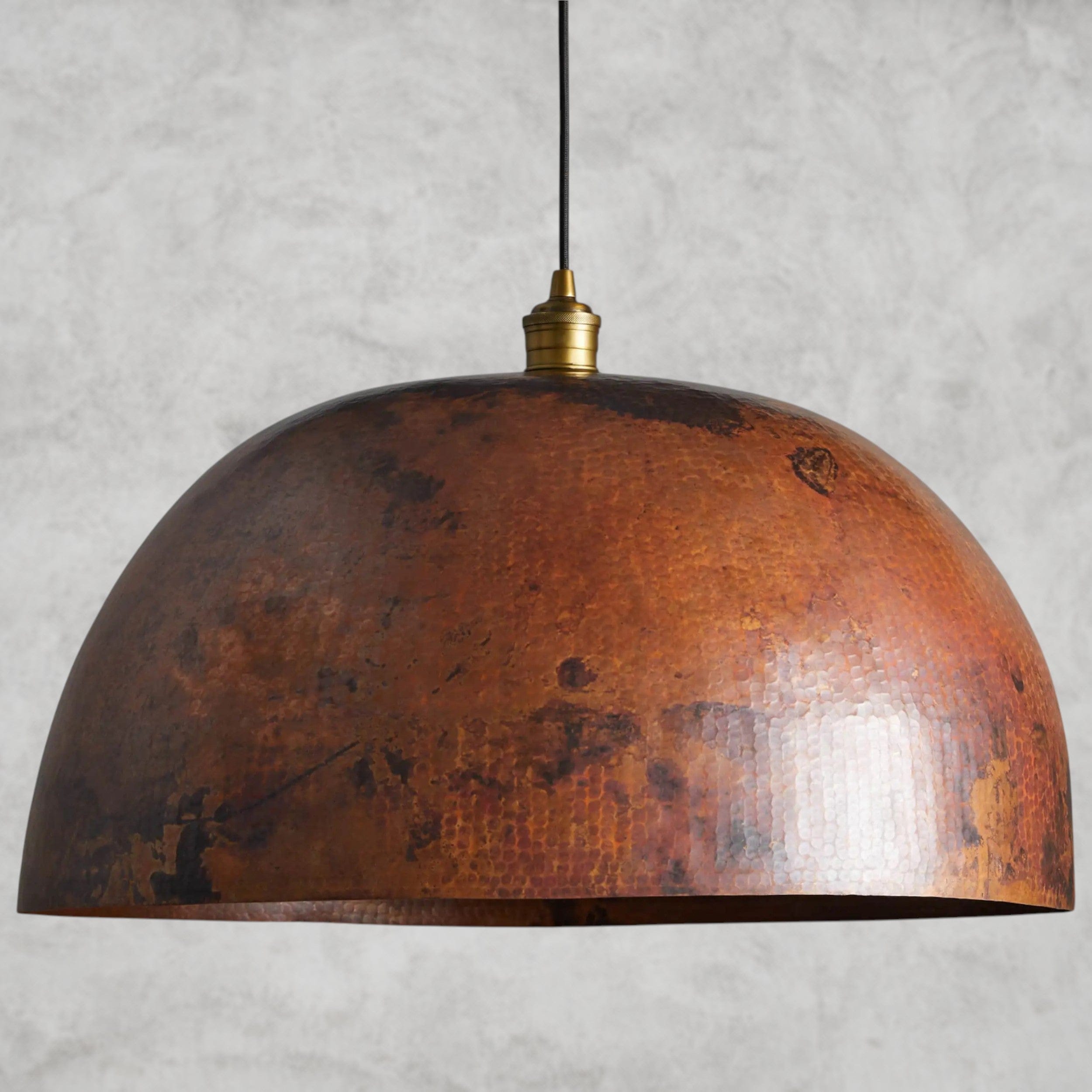 Recycled Metal Dome Pendant 14", 24"