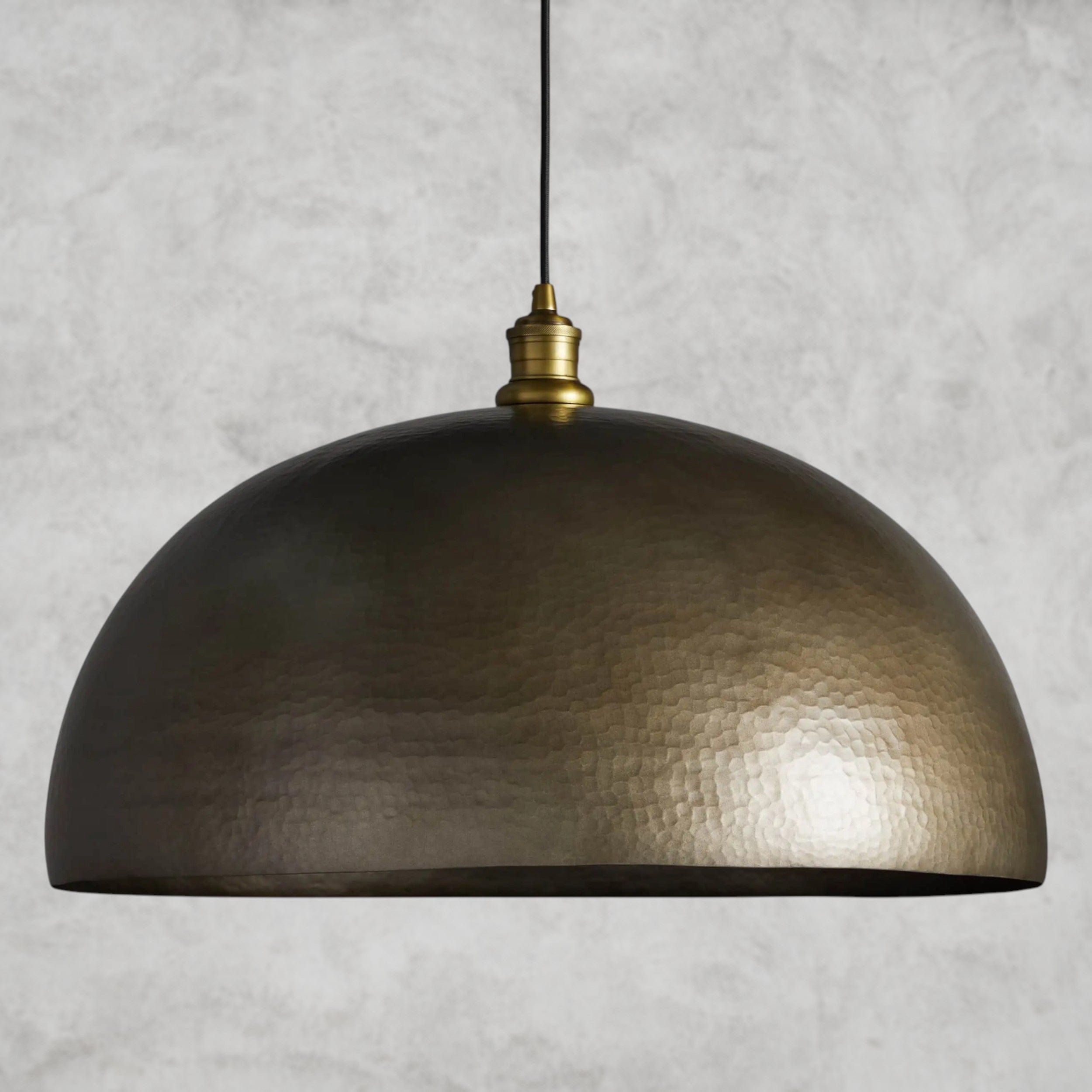 Recycled Metal Dome Pendant 14", 24"
