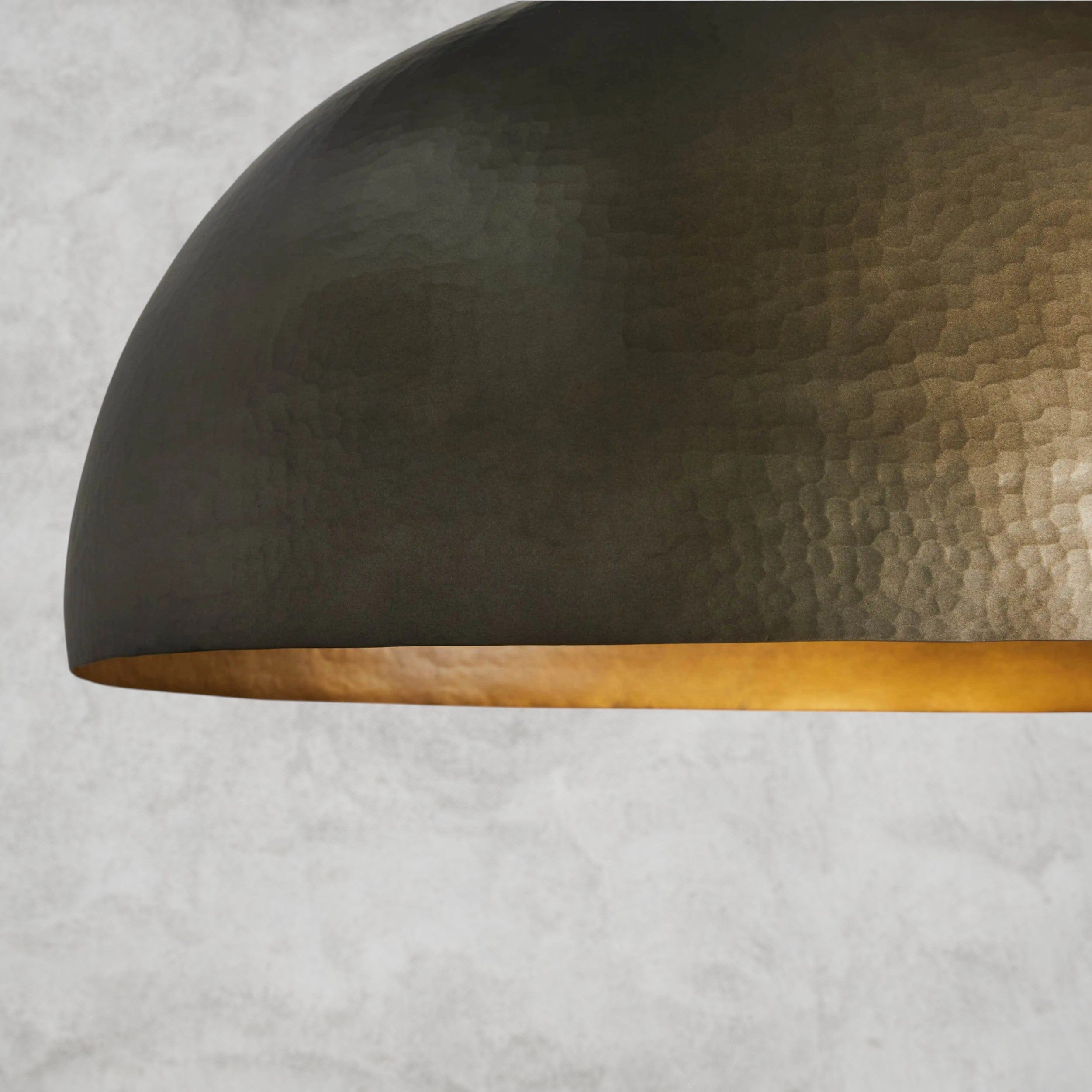 Recycled Metal Dome Pendant 14", 24"