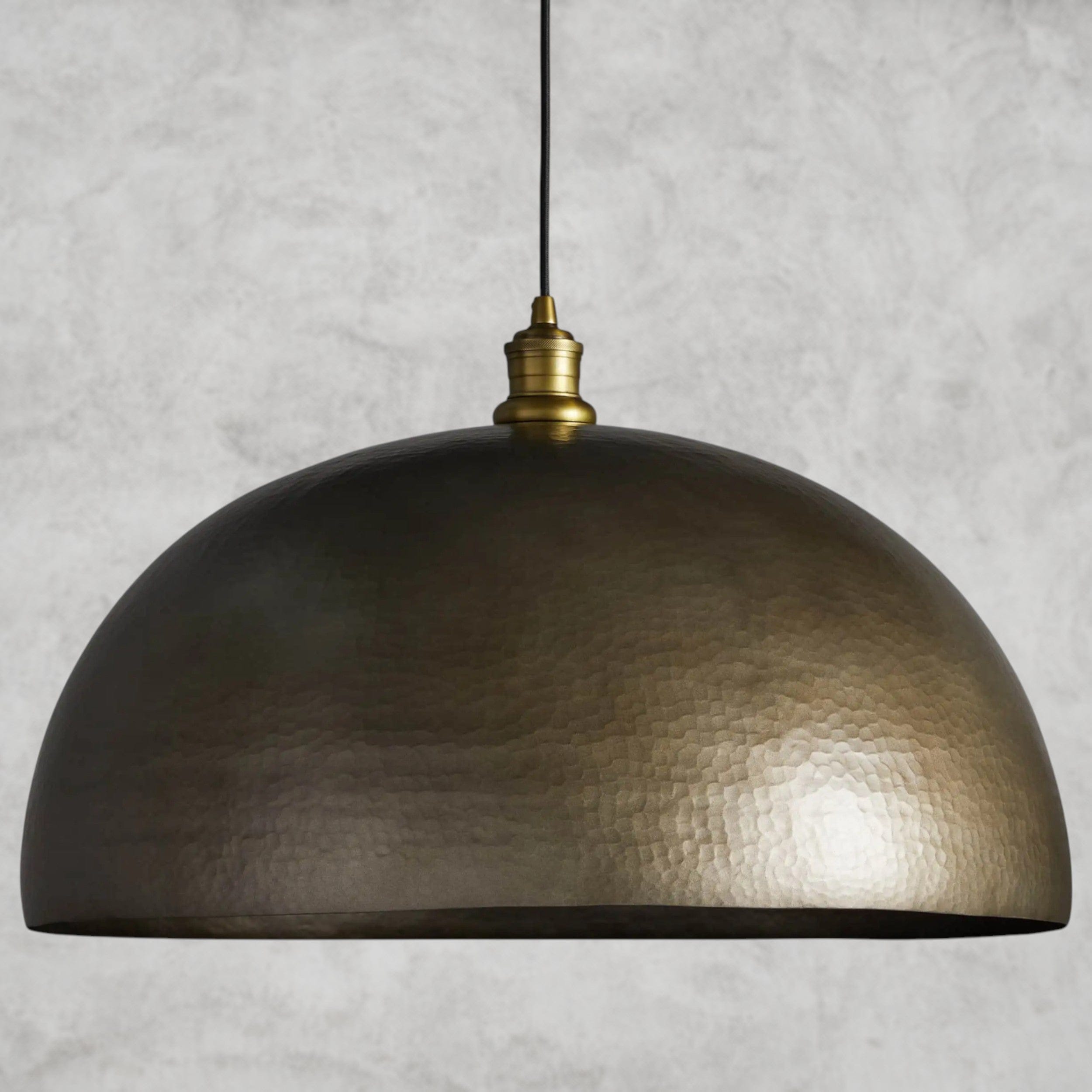 Recycled Metal Dome Pendant 14", 24"