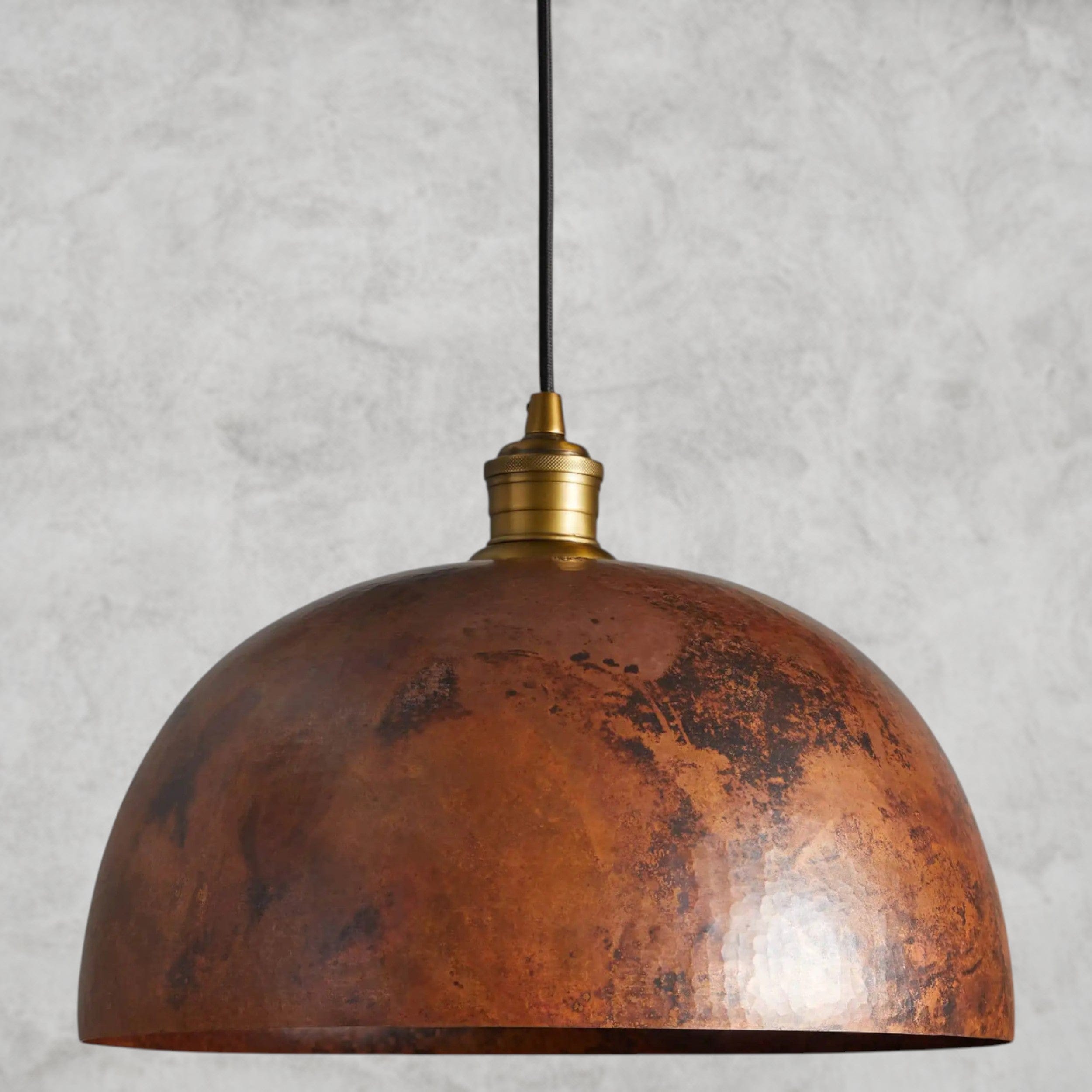 Recycled Metal Dome Pendant 14", 24"