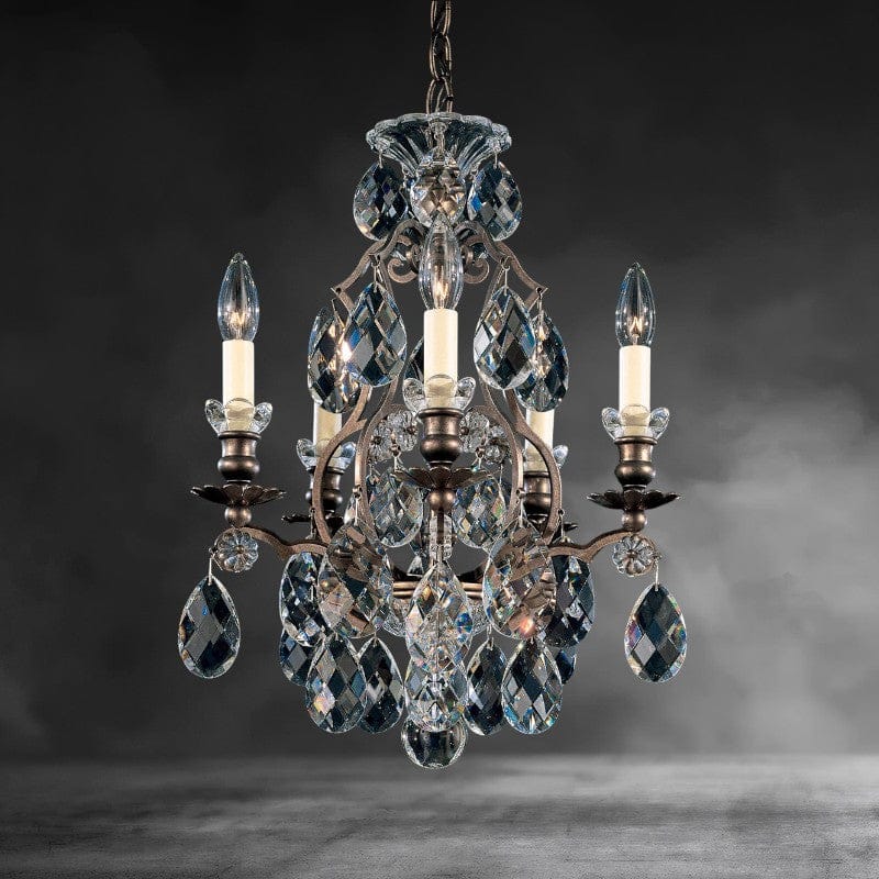 Heirloom Bronze / Clear Heritage Crystal Renaissance Crystal Chandelier 14"