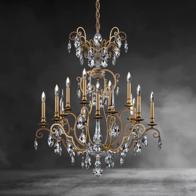 Etruscan Gold Renaissance Nouveau Chandelier 32
