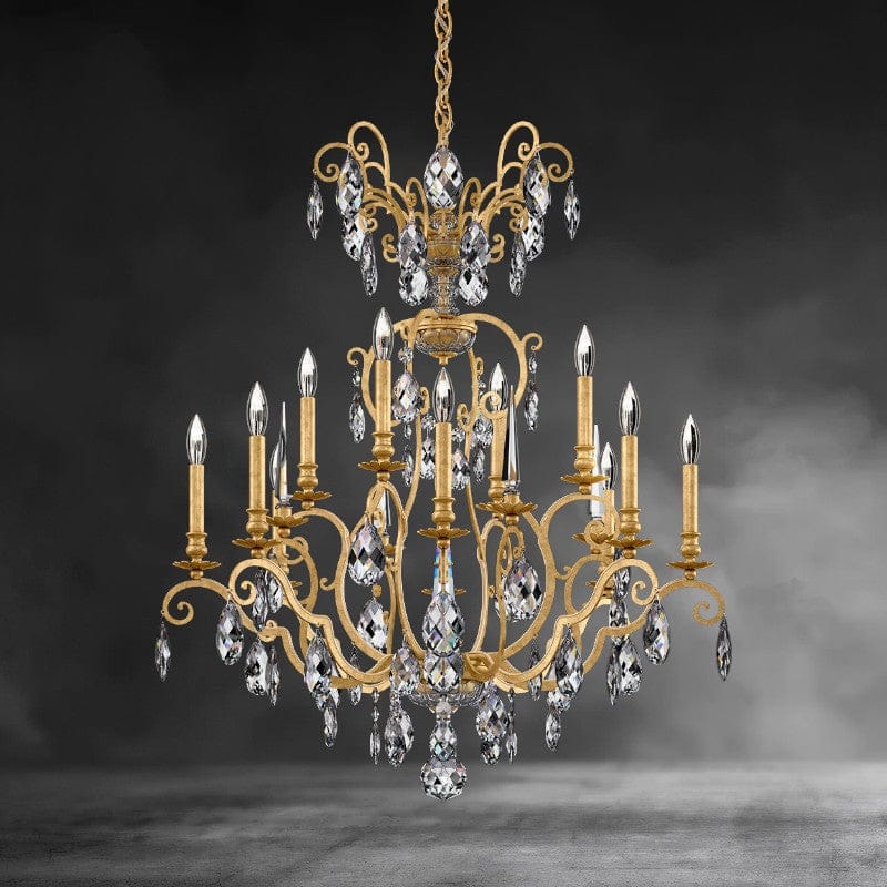 Heirloom Gold Renaissance Nouveau Chandelier 32