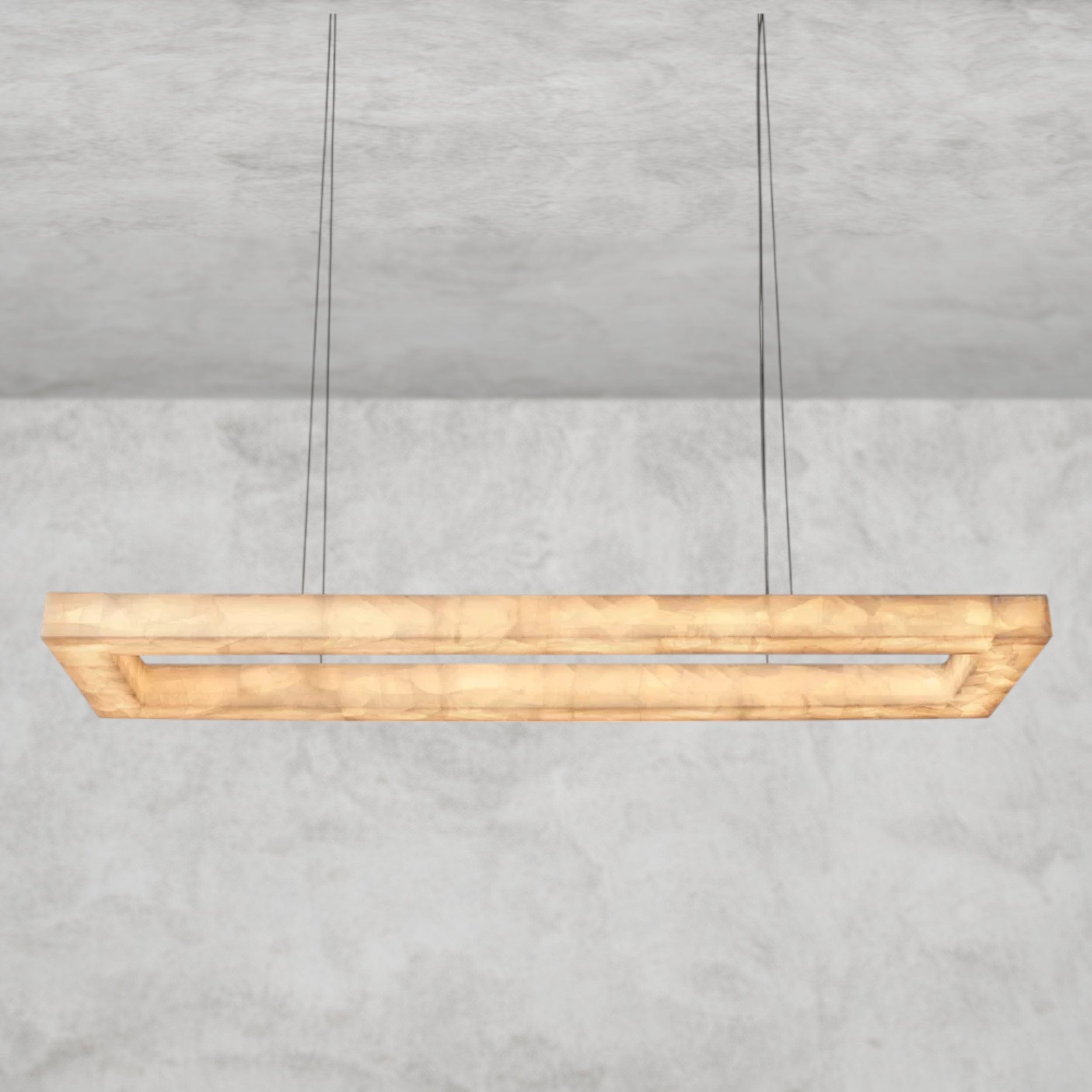 Rivage lueur rectangular chandelier 54