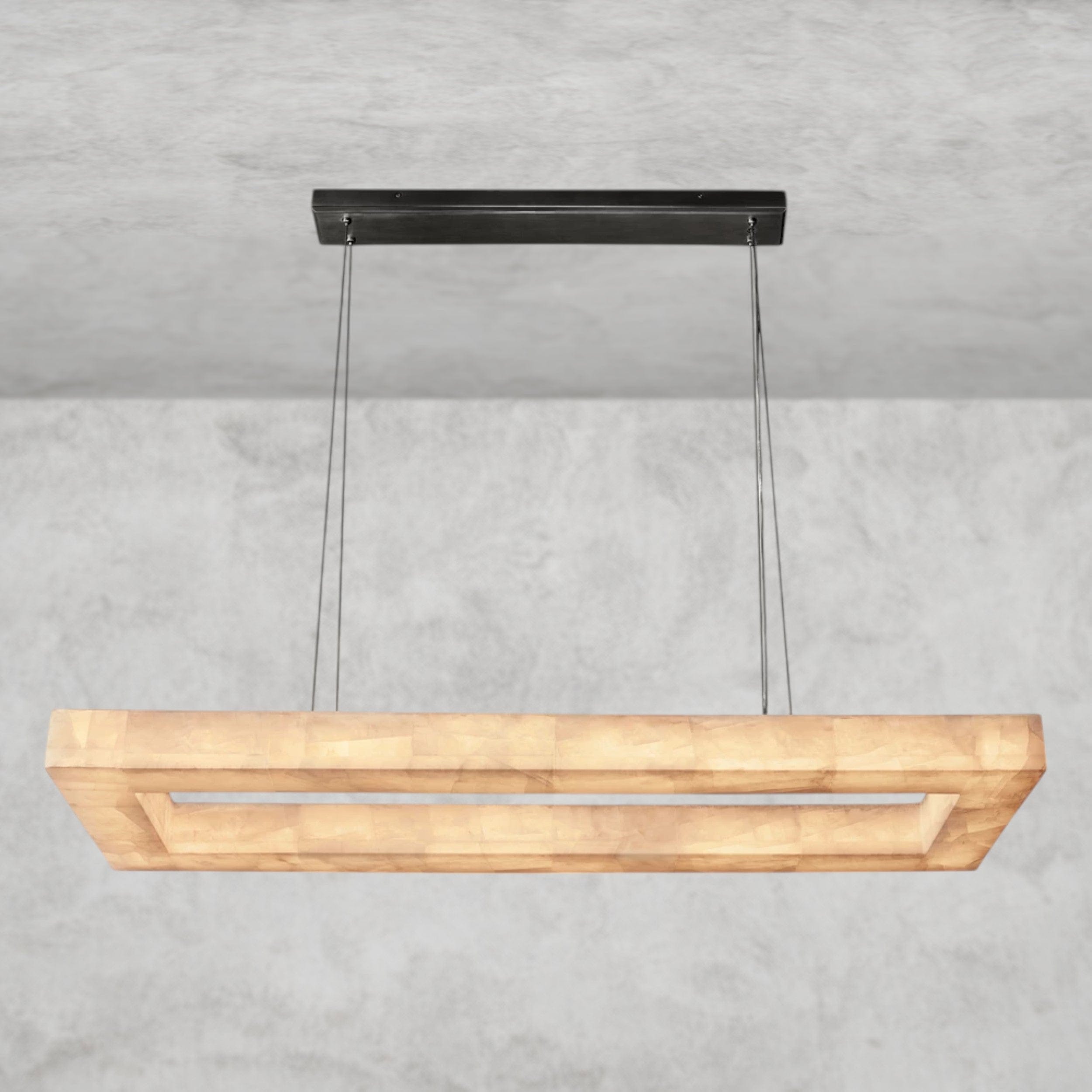 54" / Bronze Rivage lueur rectangular chandelier 54", 72"