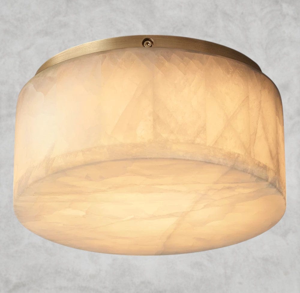 10" / Brass Rivage lueur round flushmount 6", 10", 14"