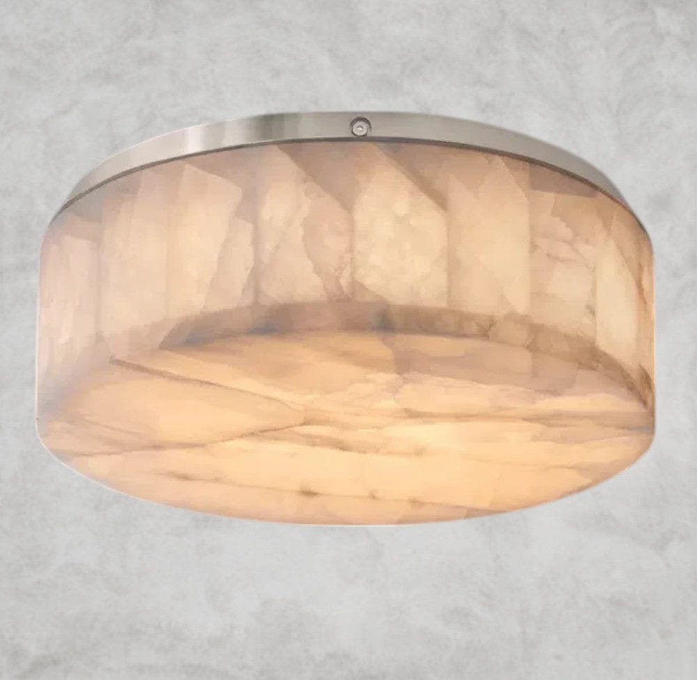 14" / Nickle Rivage lueur round flushmount 6", 10", 14"