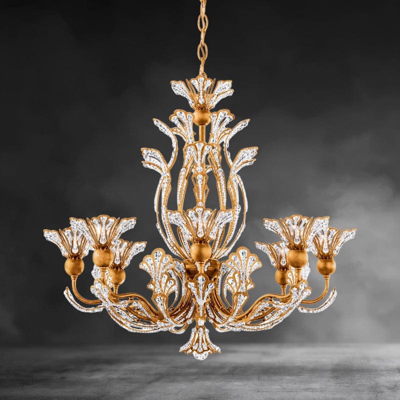 French Gold / Clear Radiance Rivendell 8 Light Crystal Chandelier 26